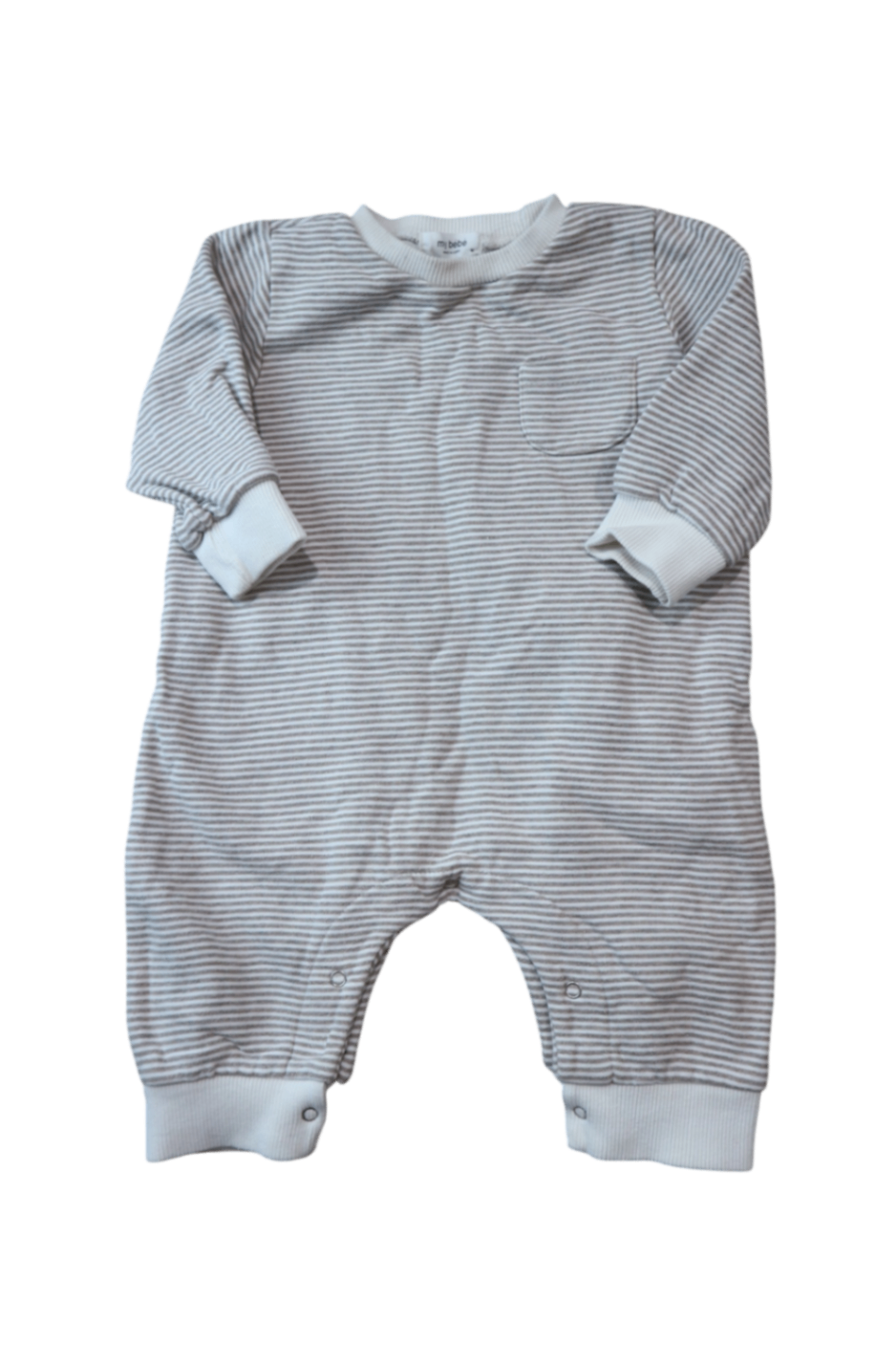My Bebe Romper, White and tan, 1