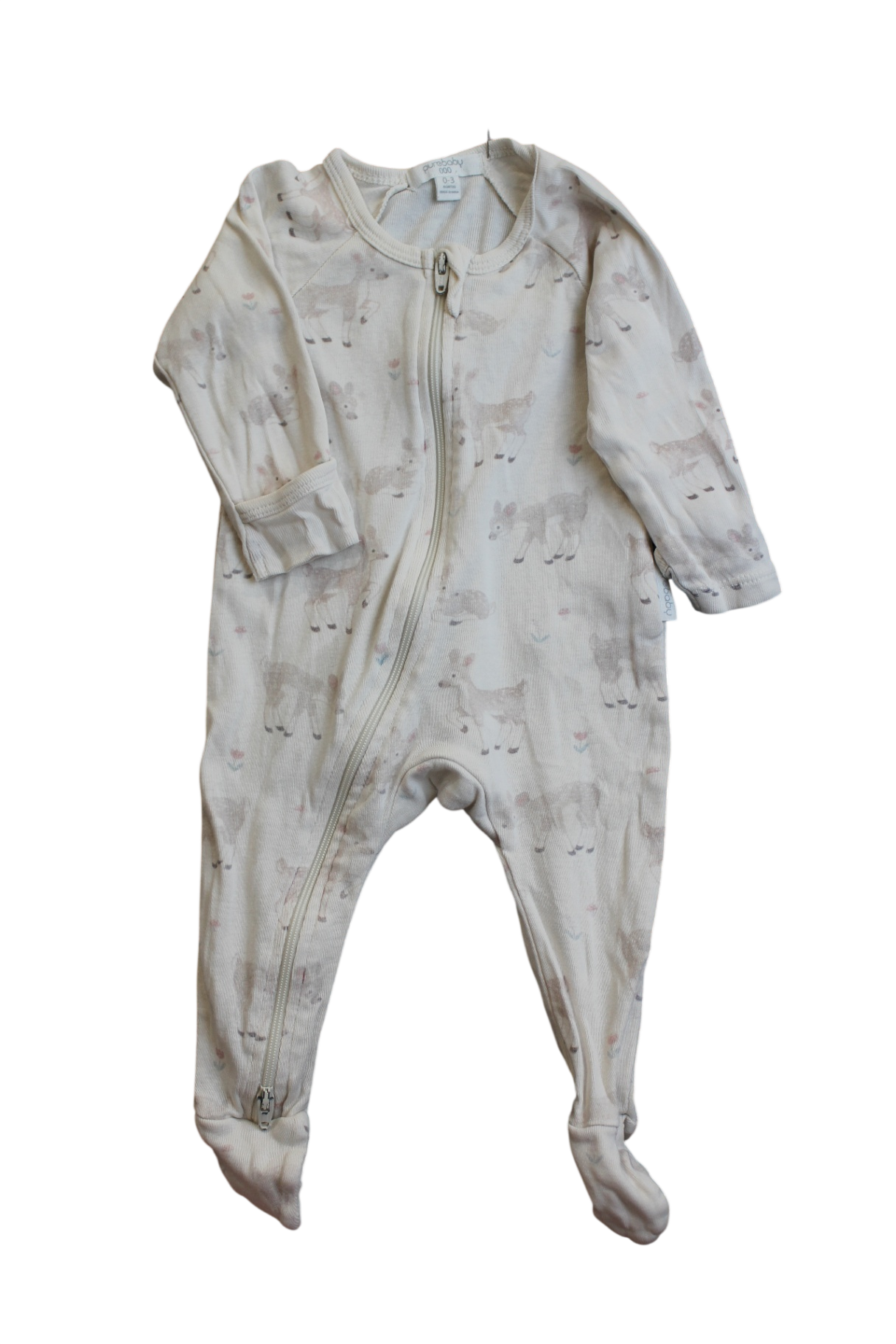 Purebaby Jumpsuit, Cream, 000