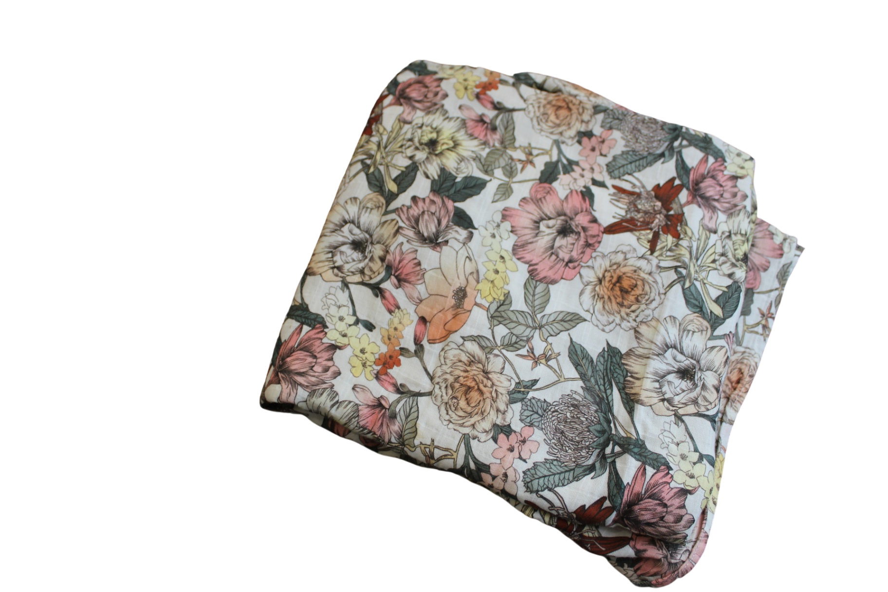 Snuggle Hunny Wrap, White, Multi florals, o/n