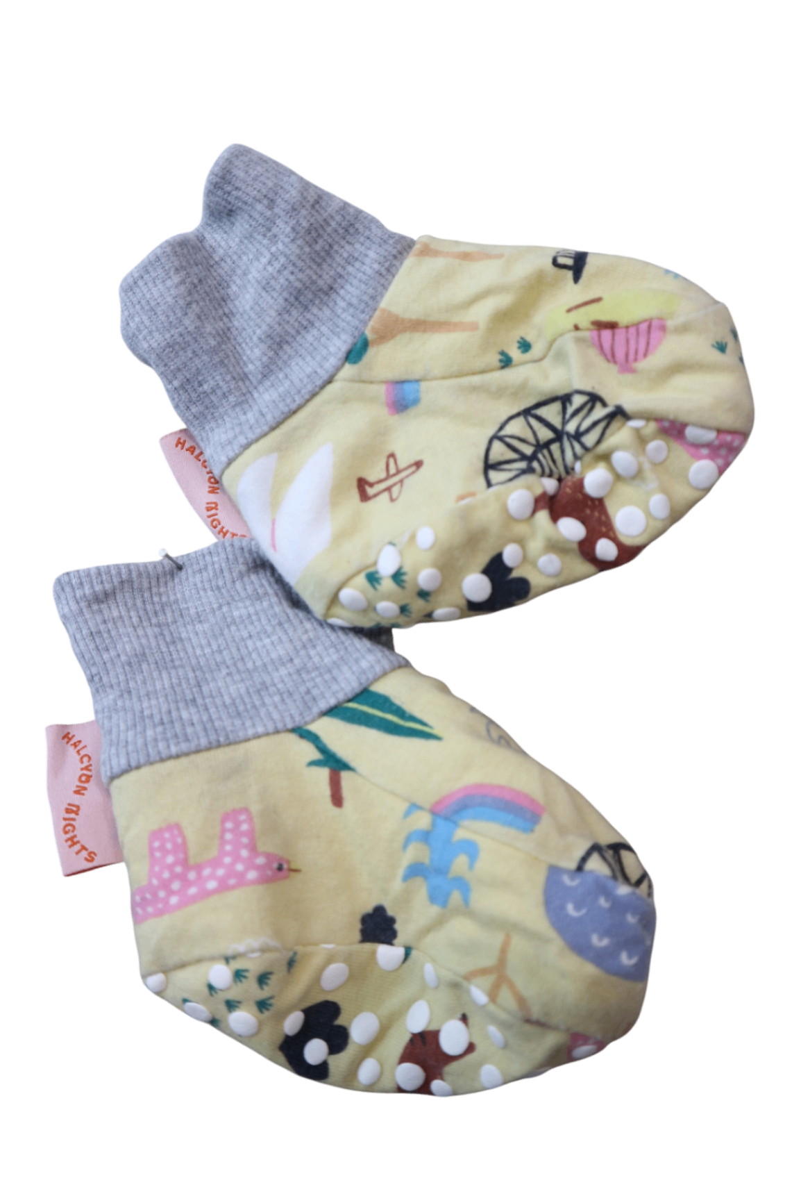 Halcyon Nights Booties, Yellow with multicolour patterns, 00