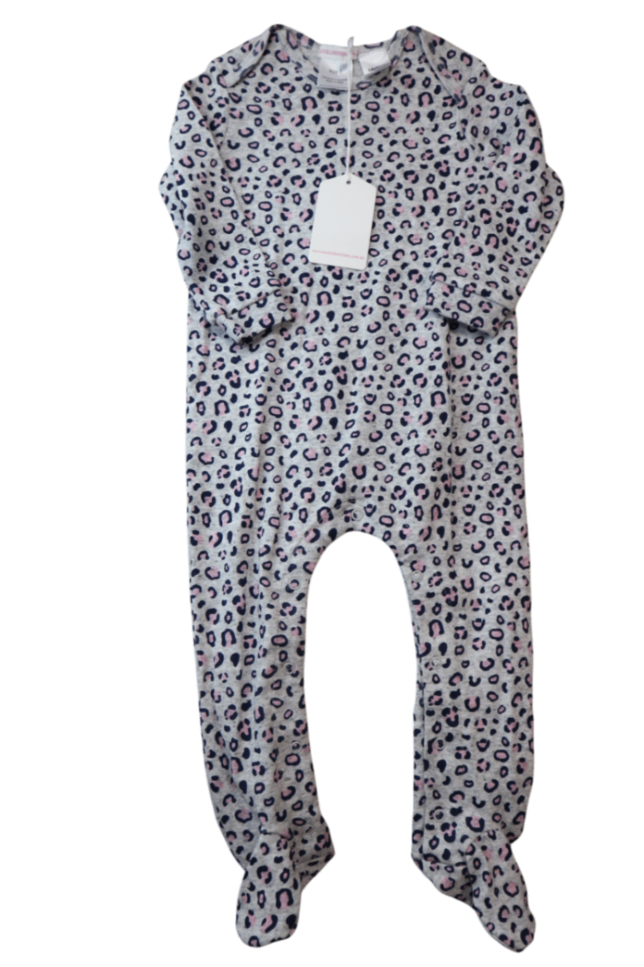 Huckleberry Lane Jumpsuit, Grey with pink and black leopard print, 1