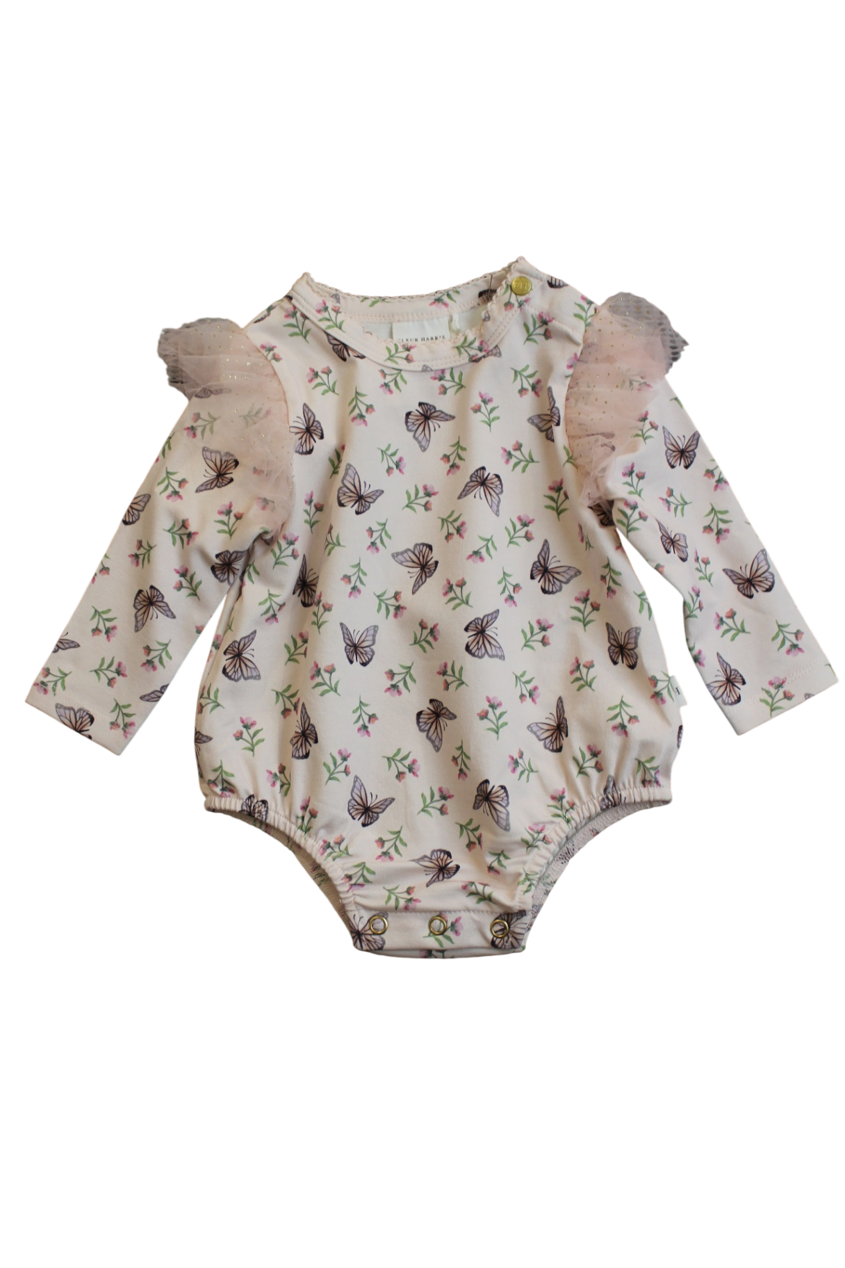 Fleur Harris Bodysuit, pink/butterflies, 00