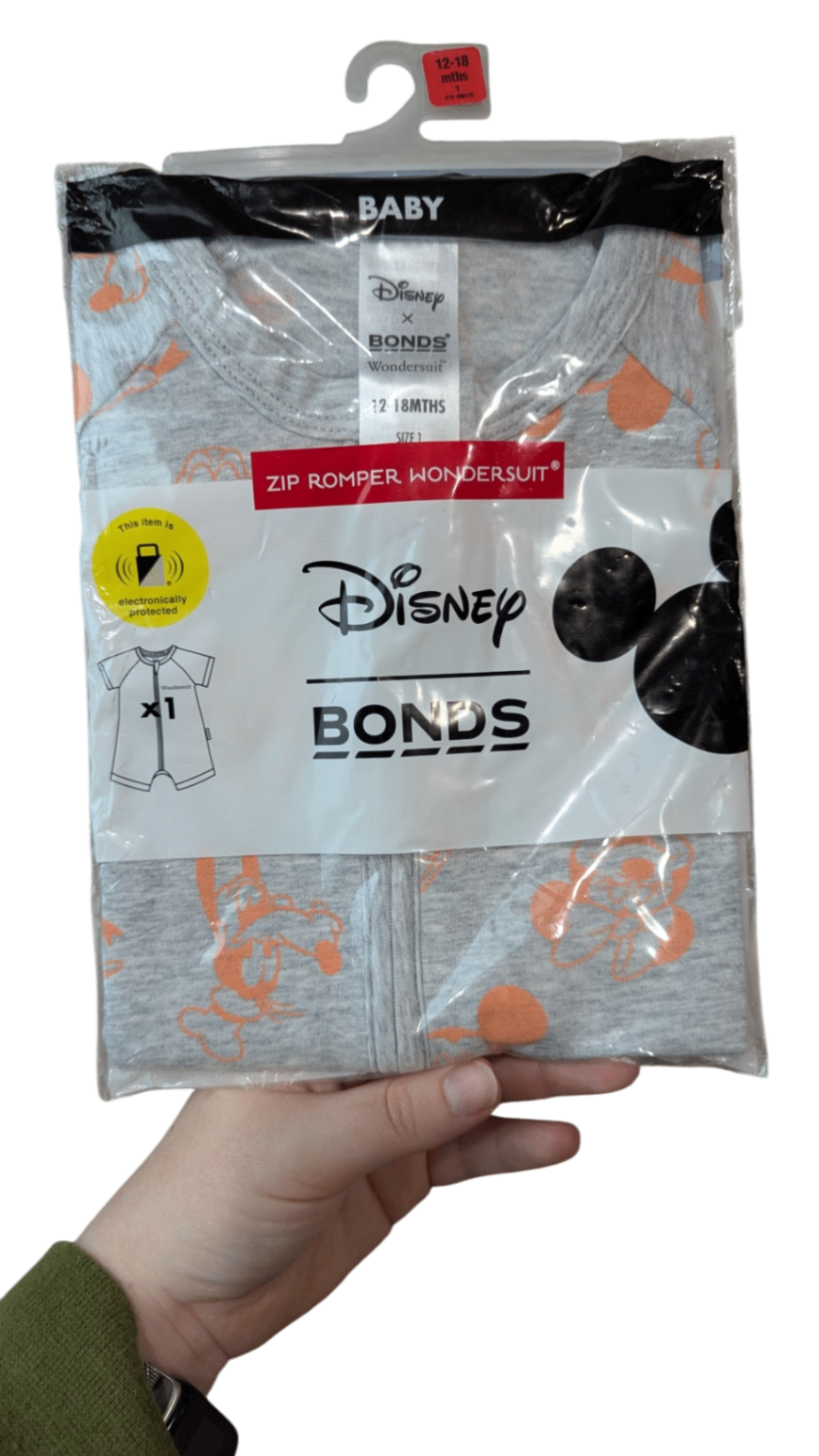 Disney x BONDS Jumpsuit, Grey and orange, 1