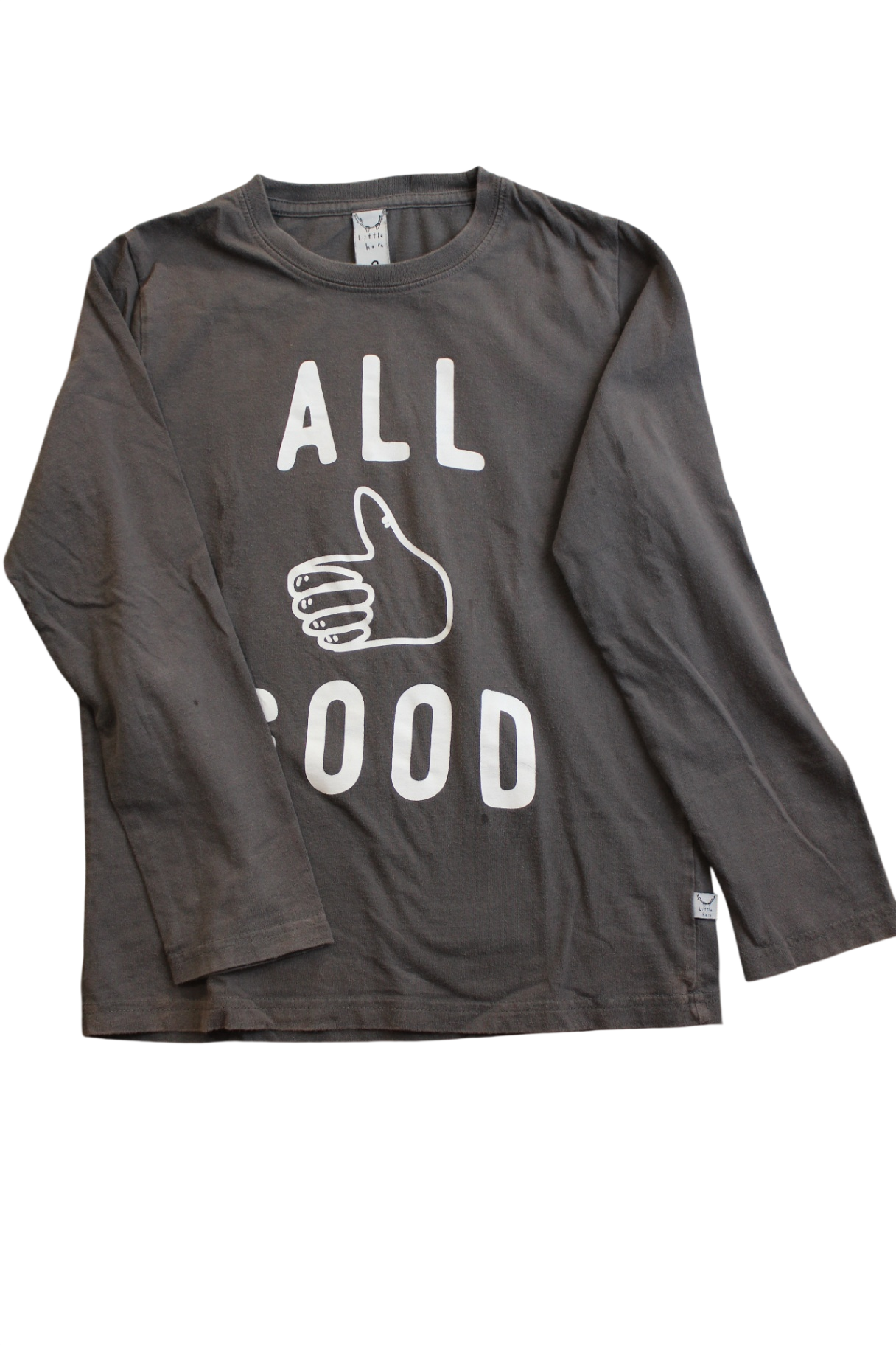 Littlehorn Long-Sleeve T-Shirt, Dark Grey, 8