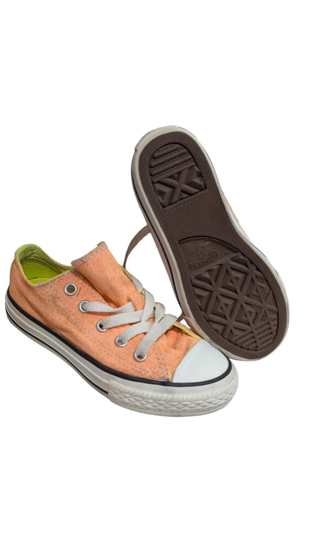Converse Sneakers, Peach with white accents, US 11/EUR 28