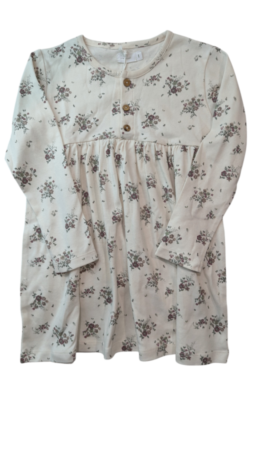 Jamie Kay Dress, Cream with brown floral pattern, 4
