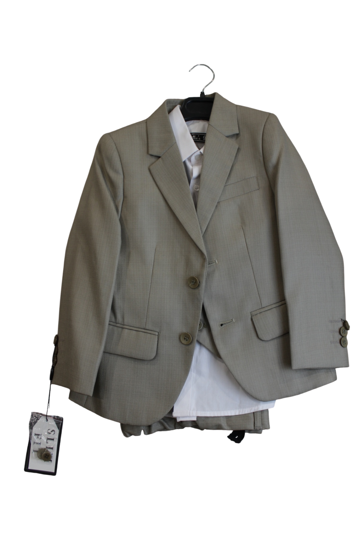 Ollie's Place 4 piece suit, grey/white, 4