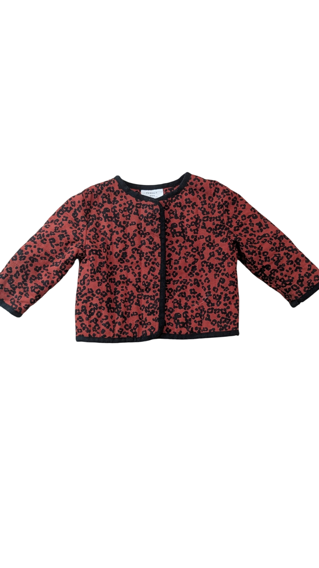 Phoenix & The Fox Jacket, Red with black leopard print, 0