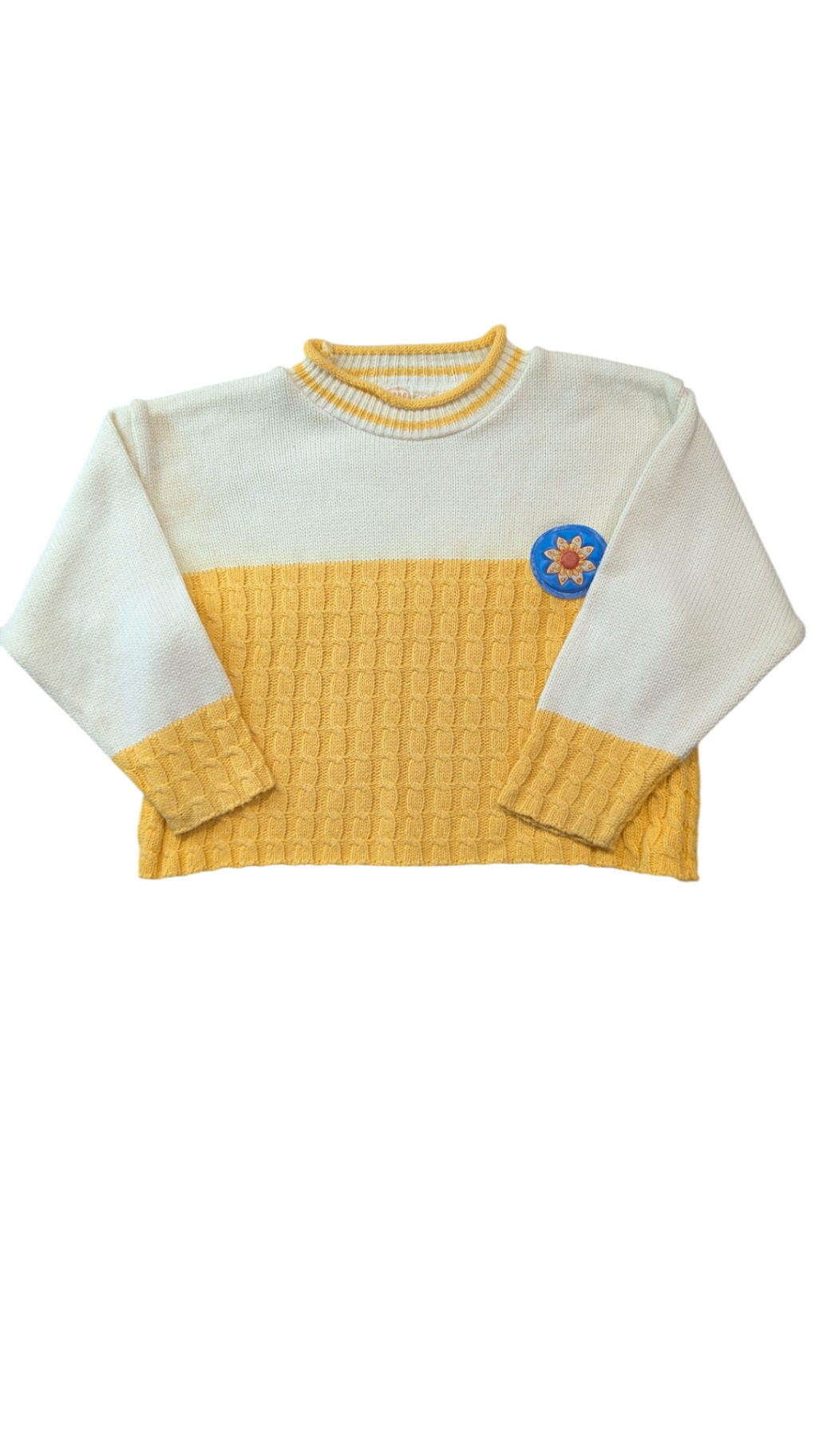 Cake Walk Knitwear, Cream and Yellow, 104/3-4