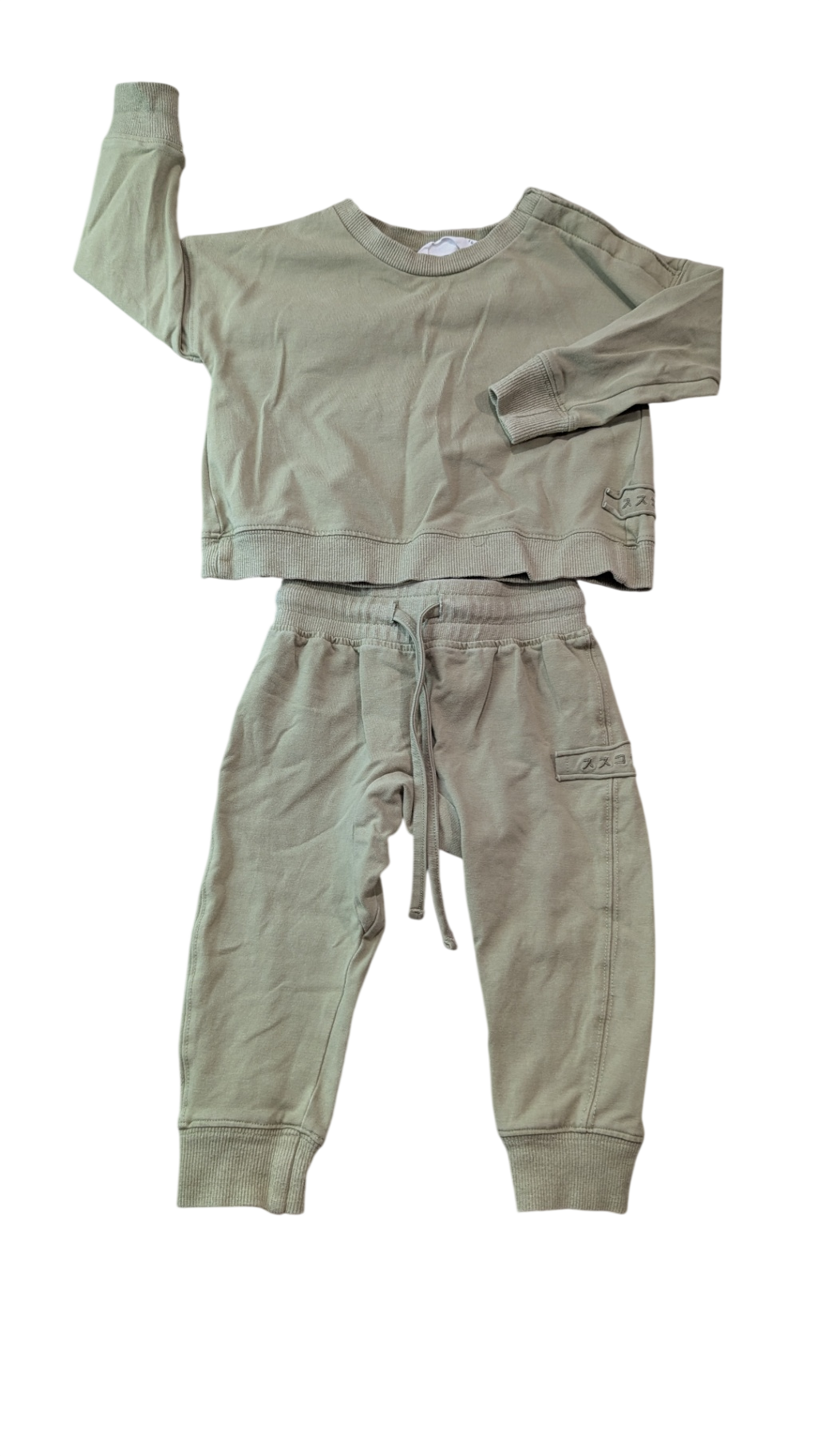 Susukoshi Tracksuit Set, green, 3-6 months