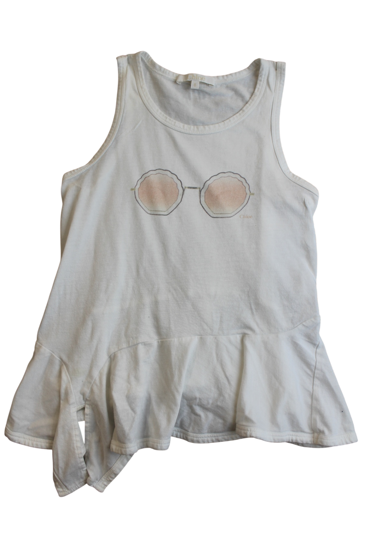 Chloé Tank Top, White, 8
