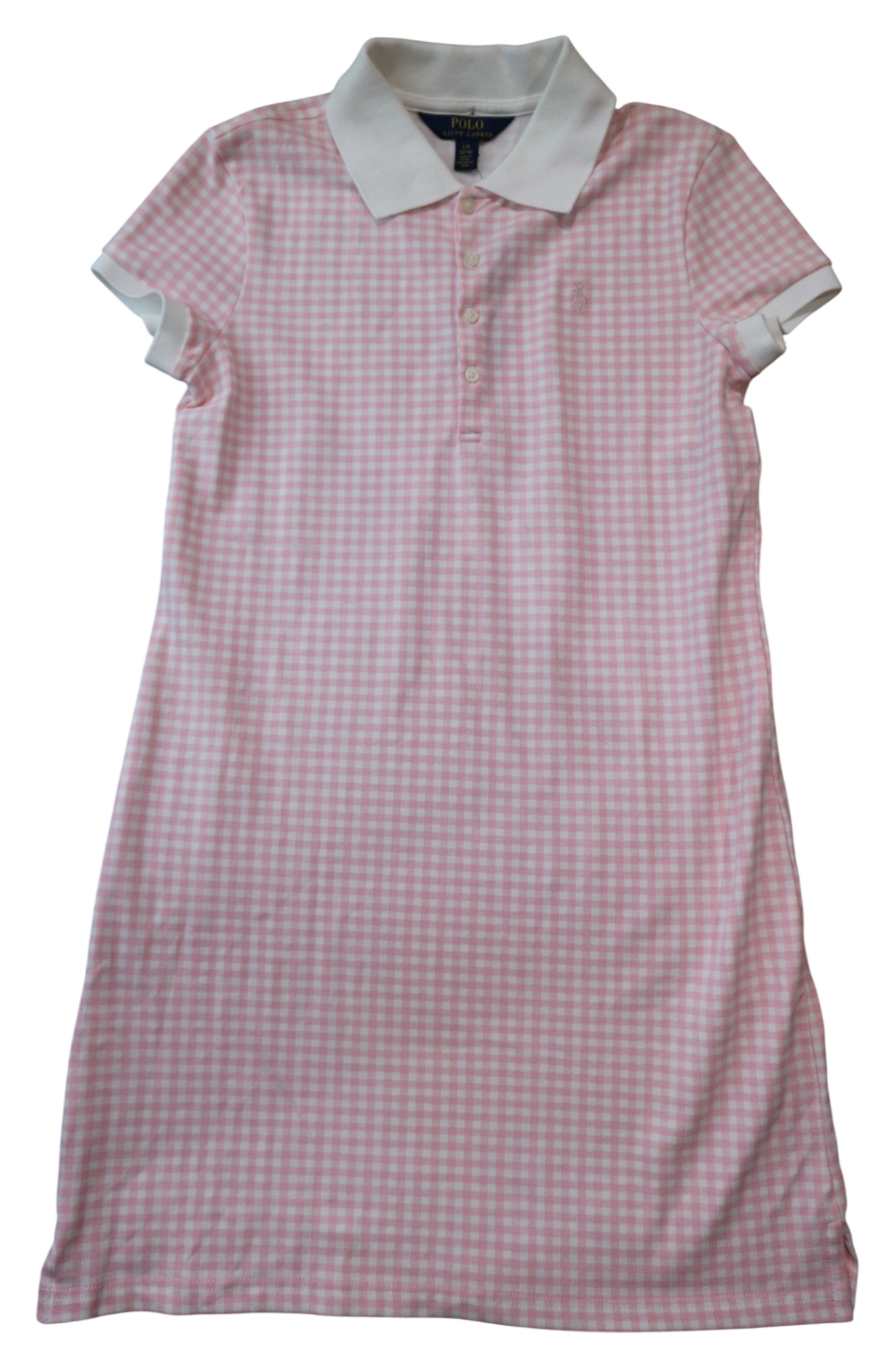 Polo Ralph Lauren Polo Dress, Pink/White , 12-14