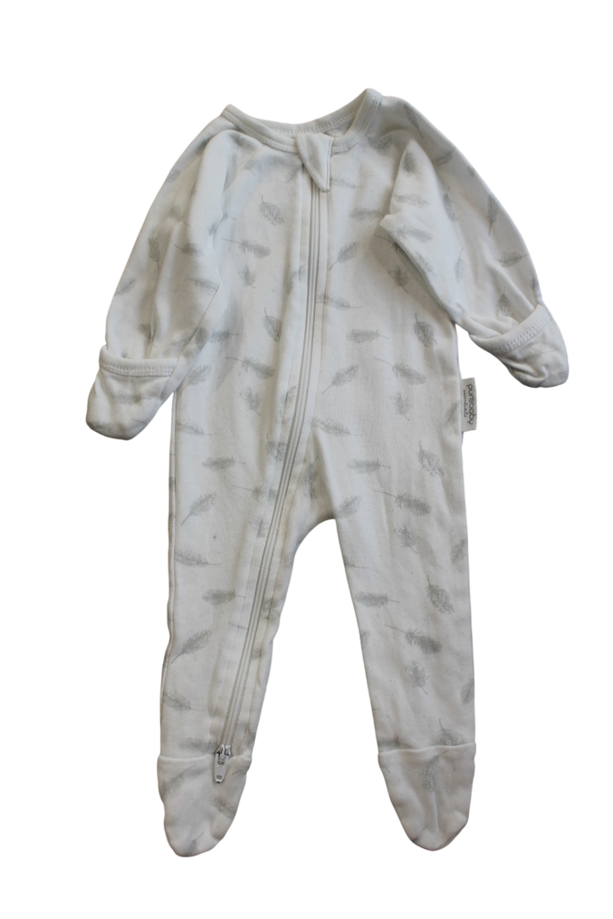 Purebaby Jumpsuit, White, 0000