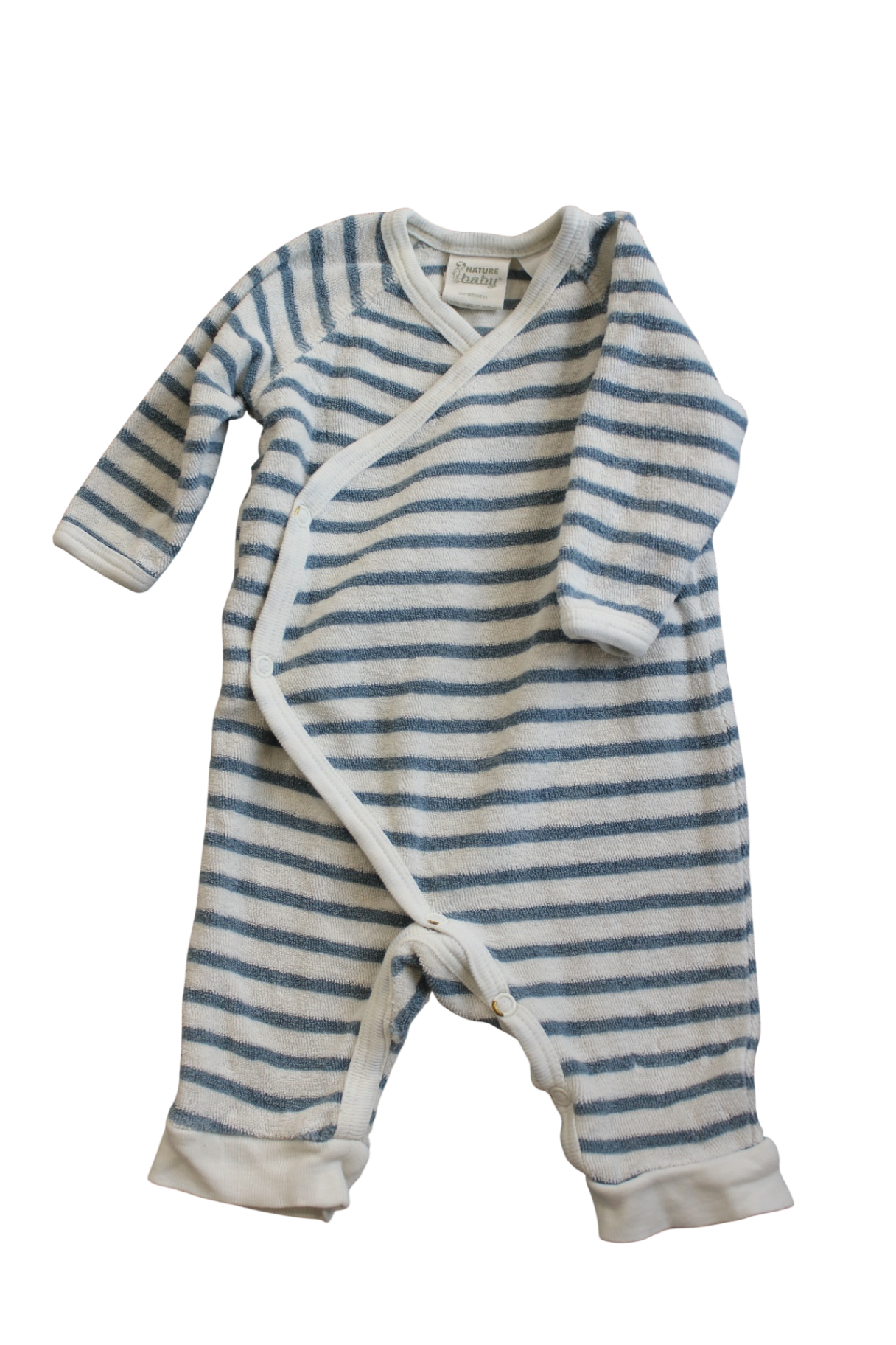 Nature Baby Jumpsuit, White and Blue, 0000