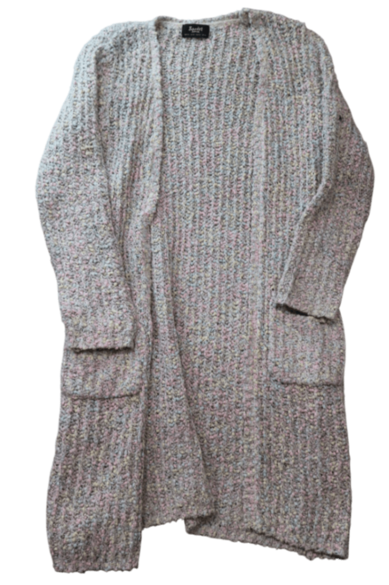 Bardot Coatigan, Grey/Pink/Blue, 12