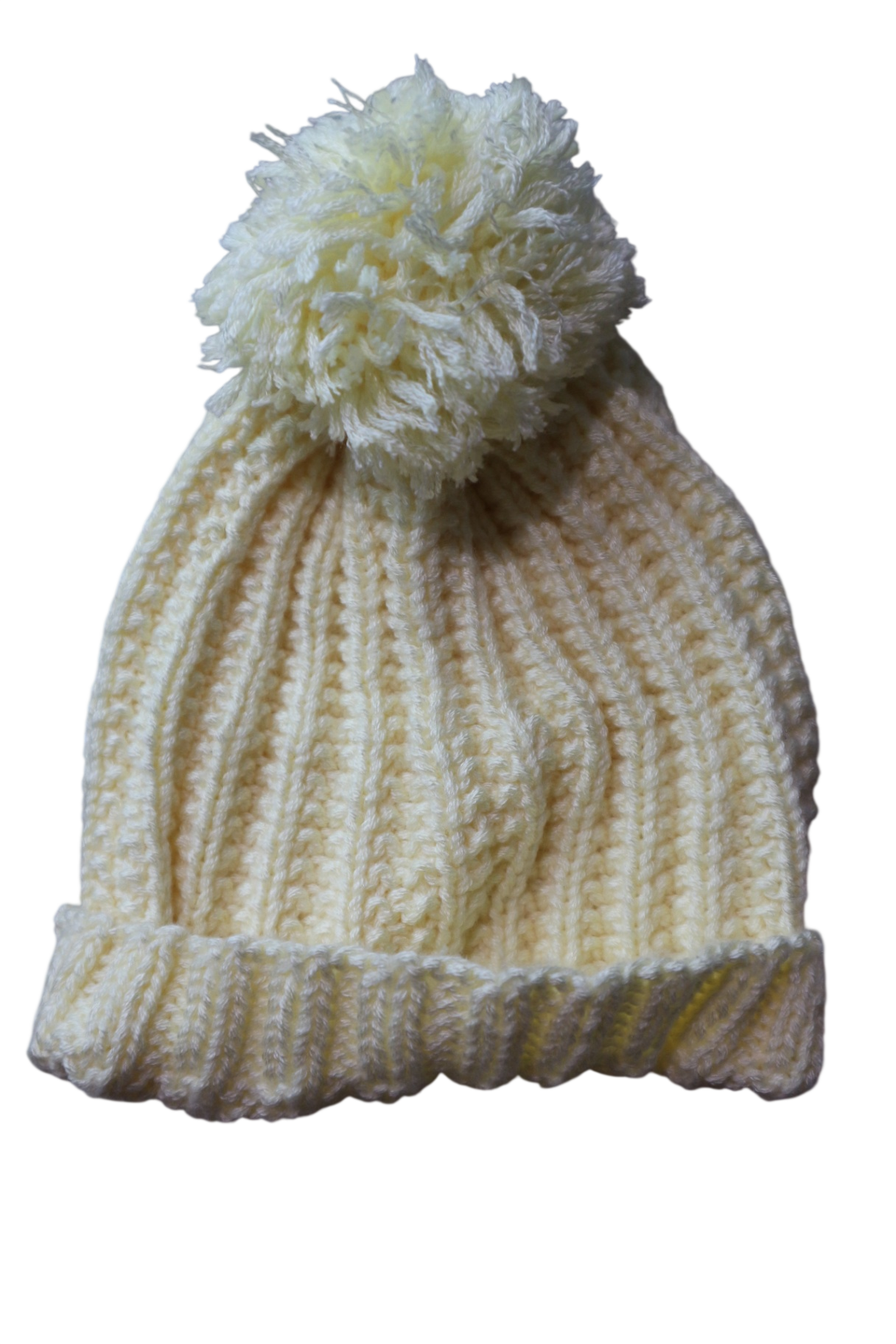 Handknit Beanie, Yellow, 000?