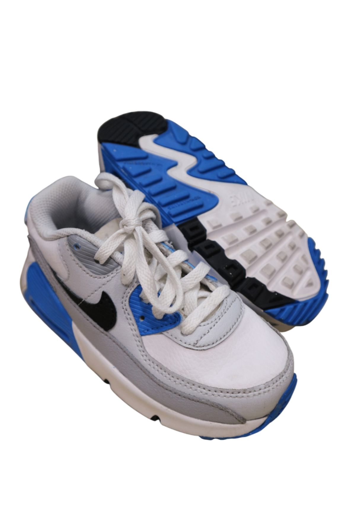 Nike Sneakers, White, Blue, Black, US 9/EUR 26