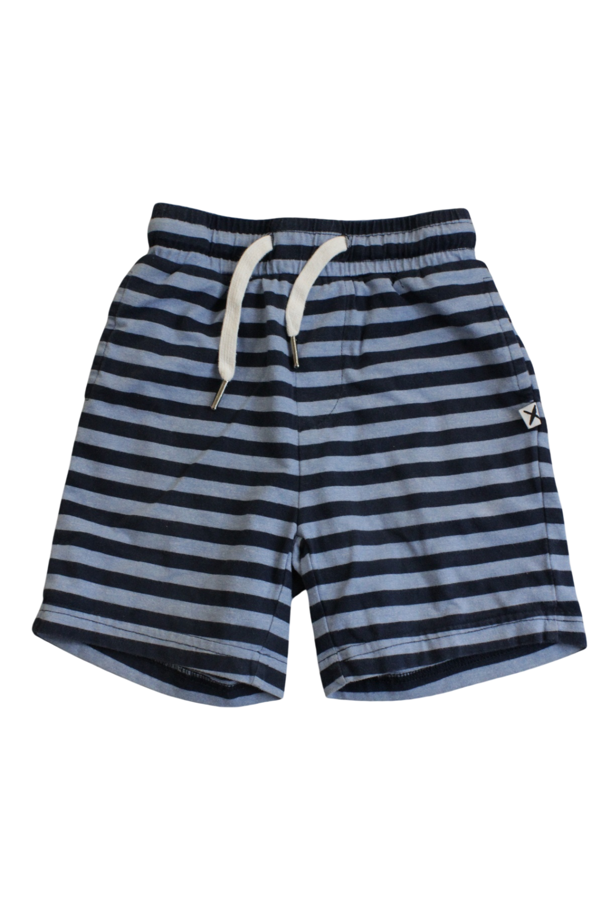 Minti Shorts, Navy and light blue (striped), 4