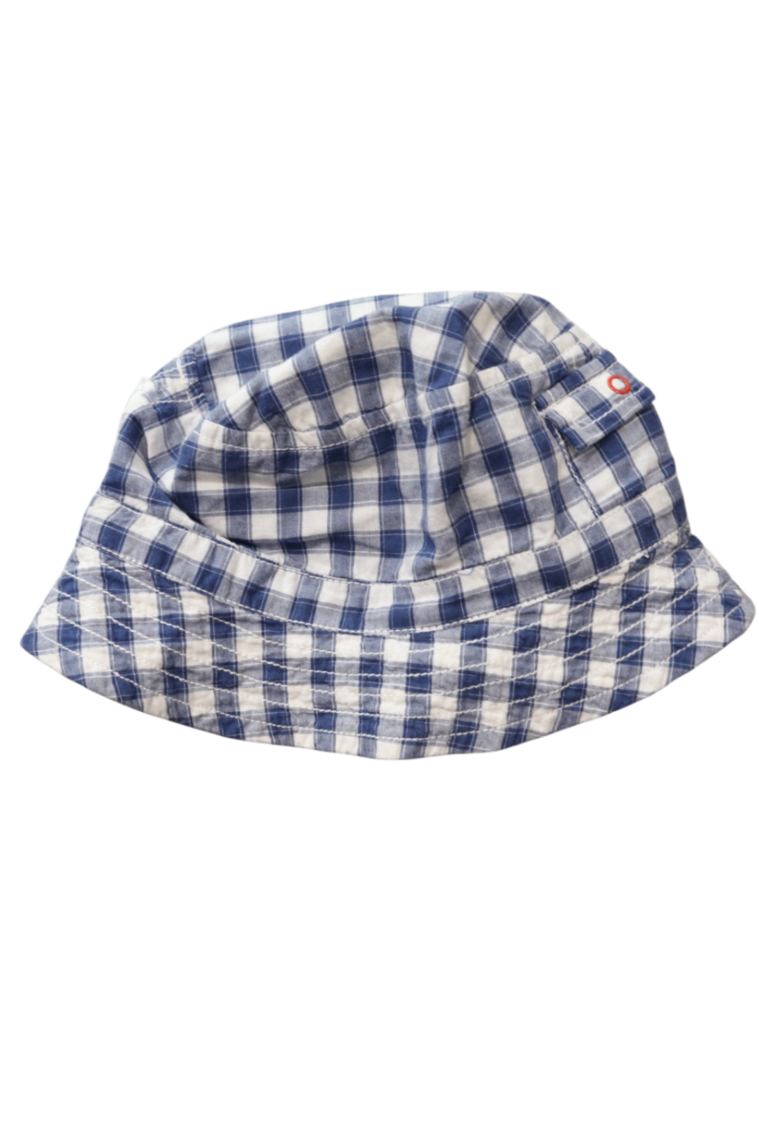 Purebaby Hat, Blue and White, 0-1