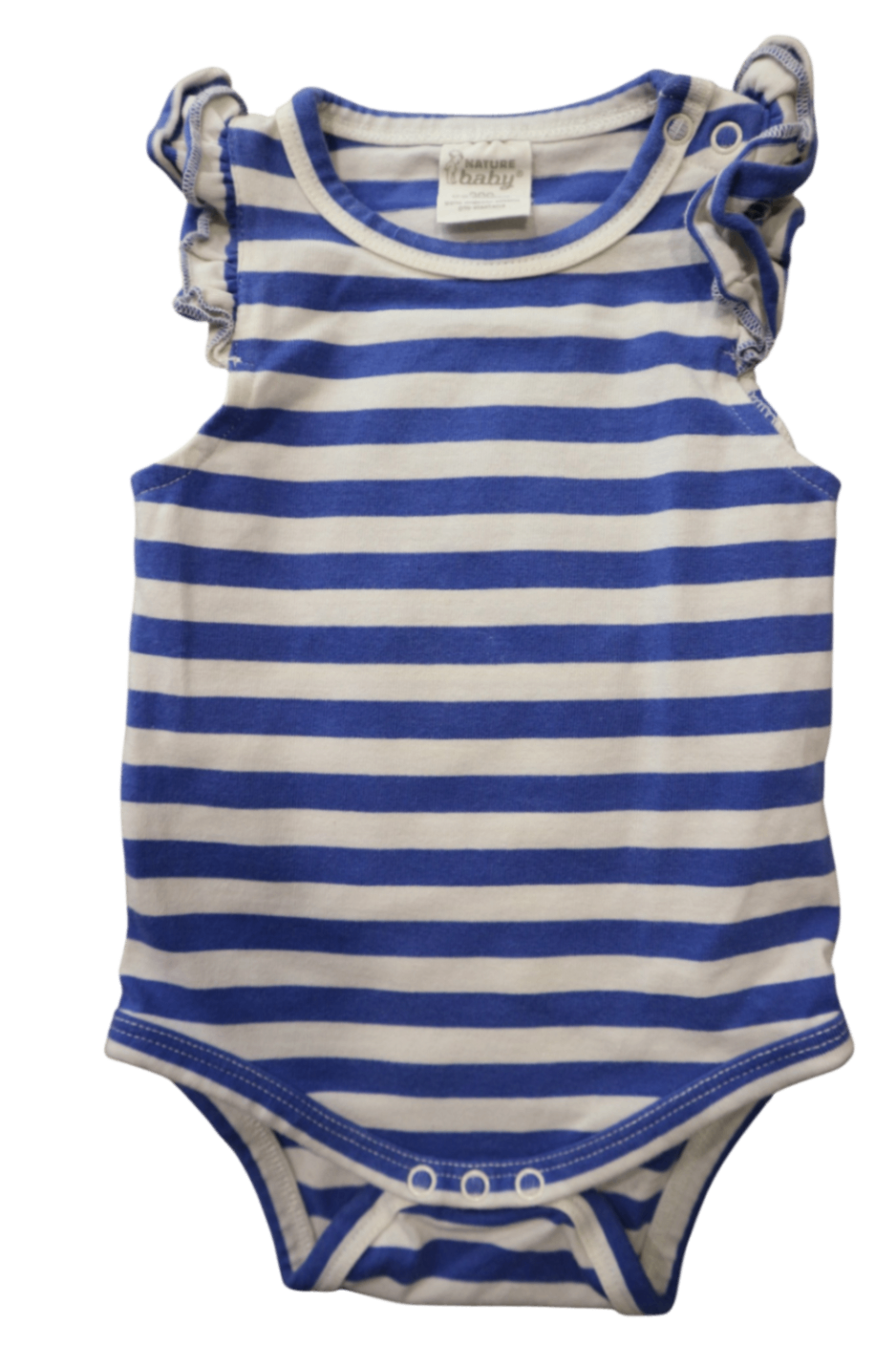 Nature Baby Bodysuit, Blue and white, 000