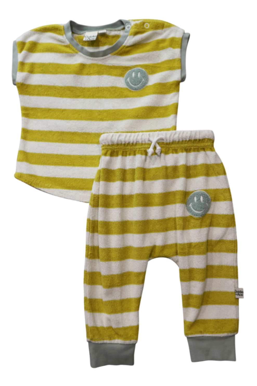 Goldie + Ace Outfit, White and yellow , 0