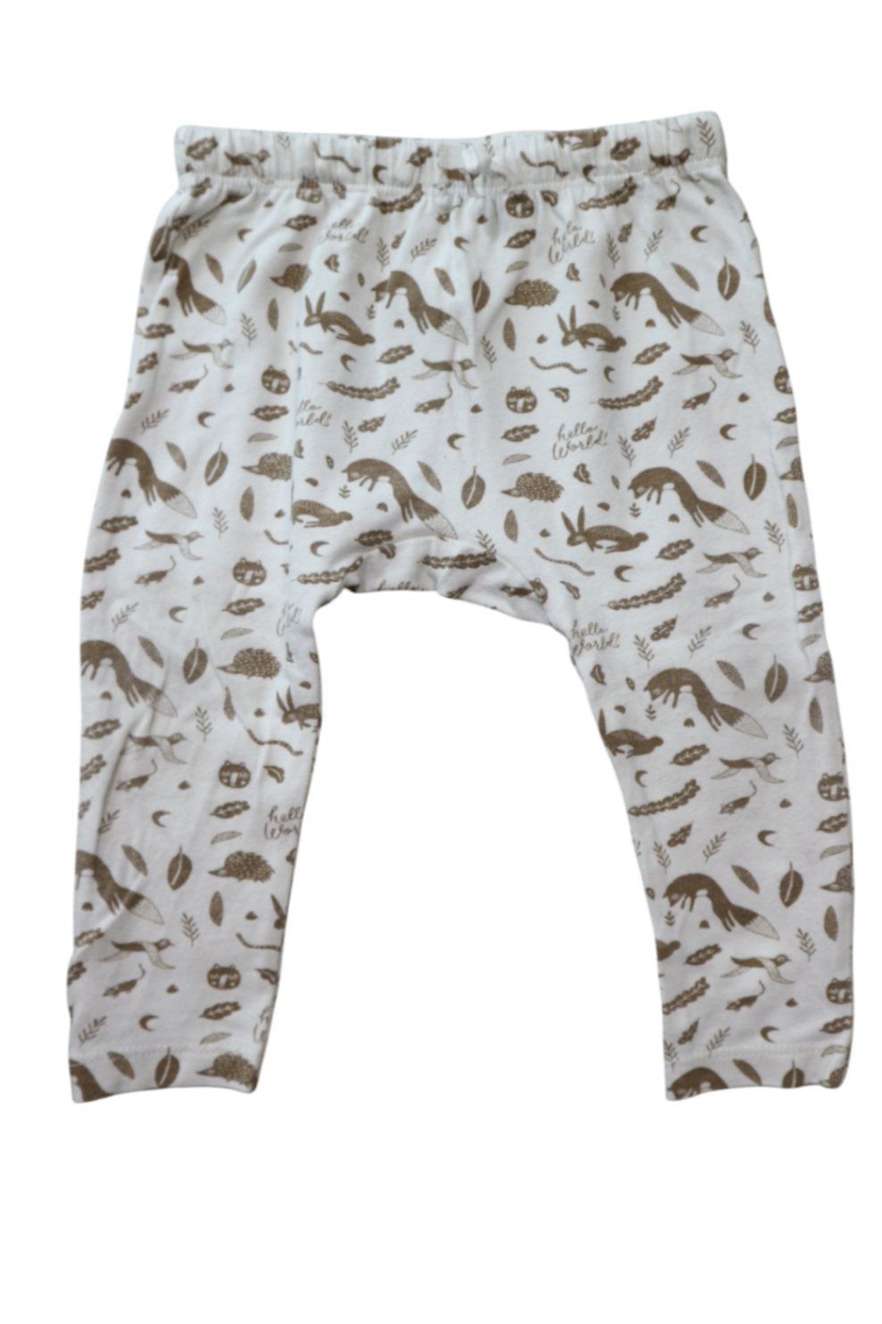 Wilson & Frenchy Leggings, White and Brown, 6-12m