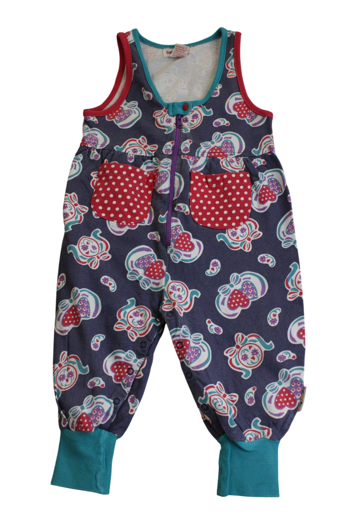 Gymboree Jumpsuit, Navy, red, teal and white, 1