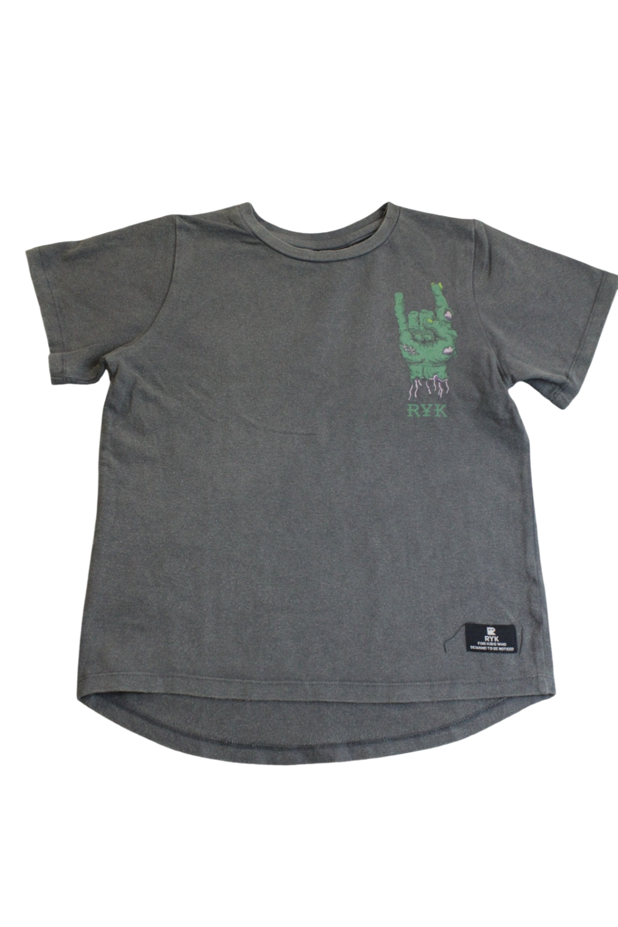 Rock Your Kid T-Shirt, Charcoal Grey, 3