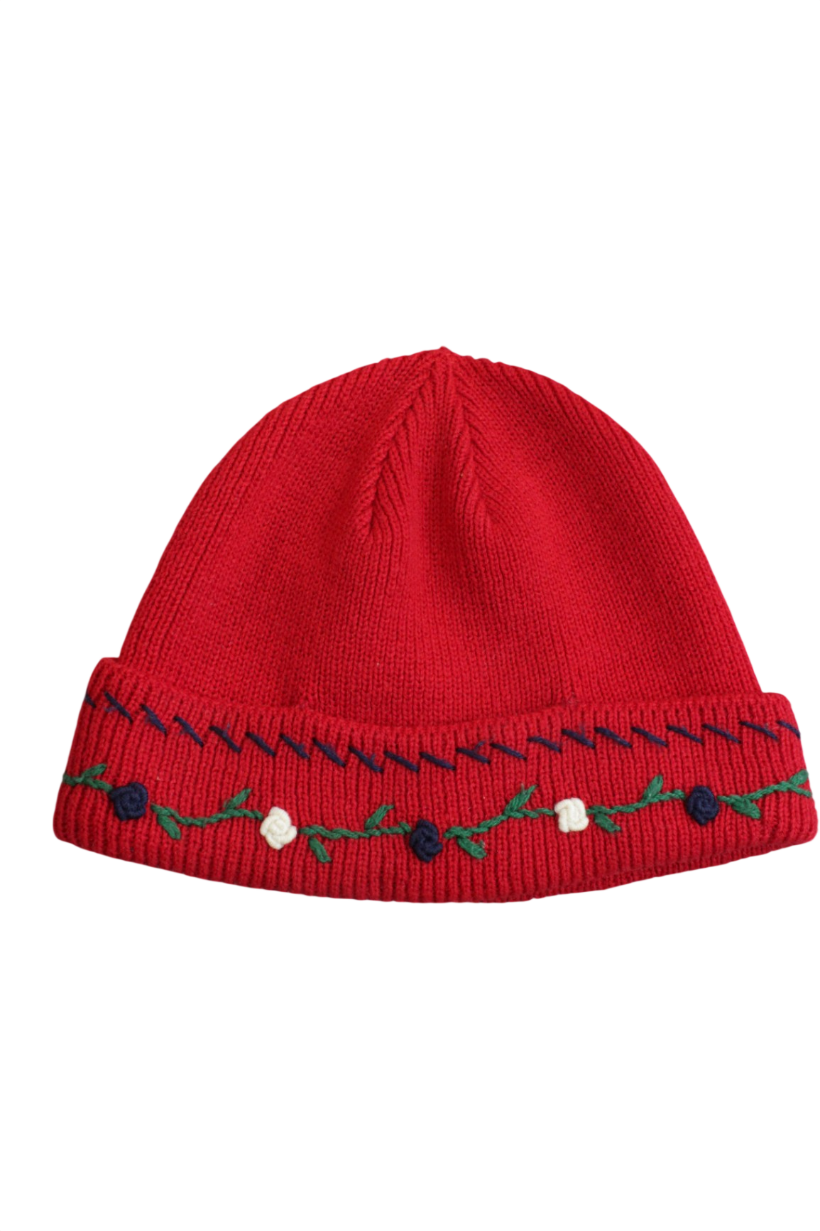 Hat, red, flowers,