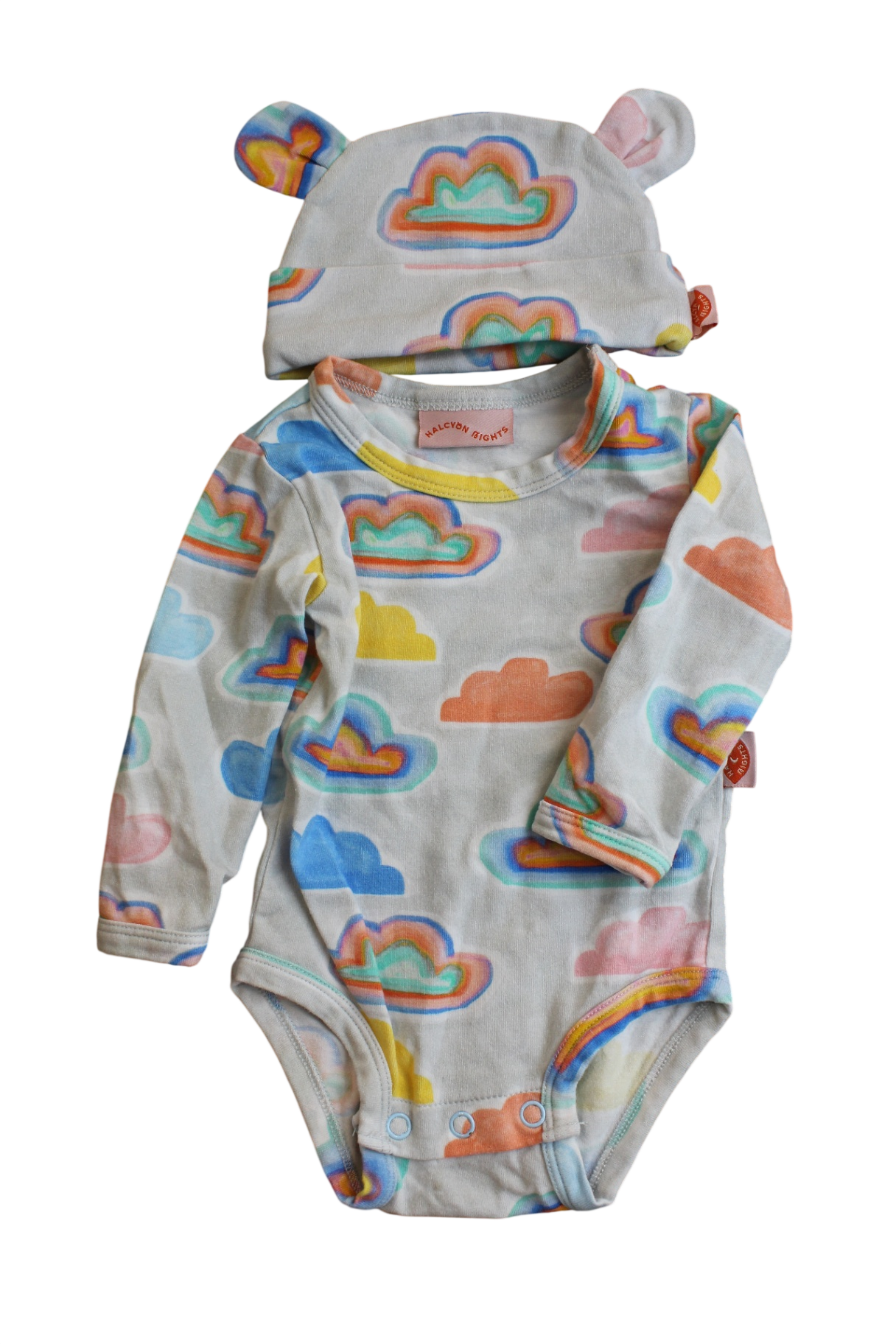 Halcyon Nights Bodysuit & Hat, Grey/multi, 0000