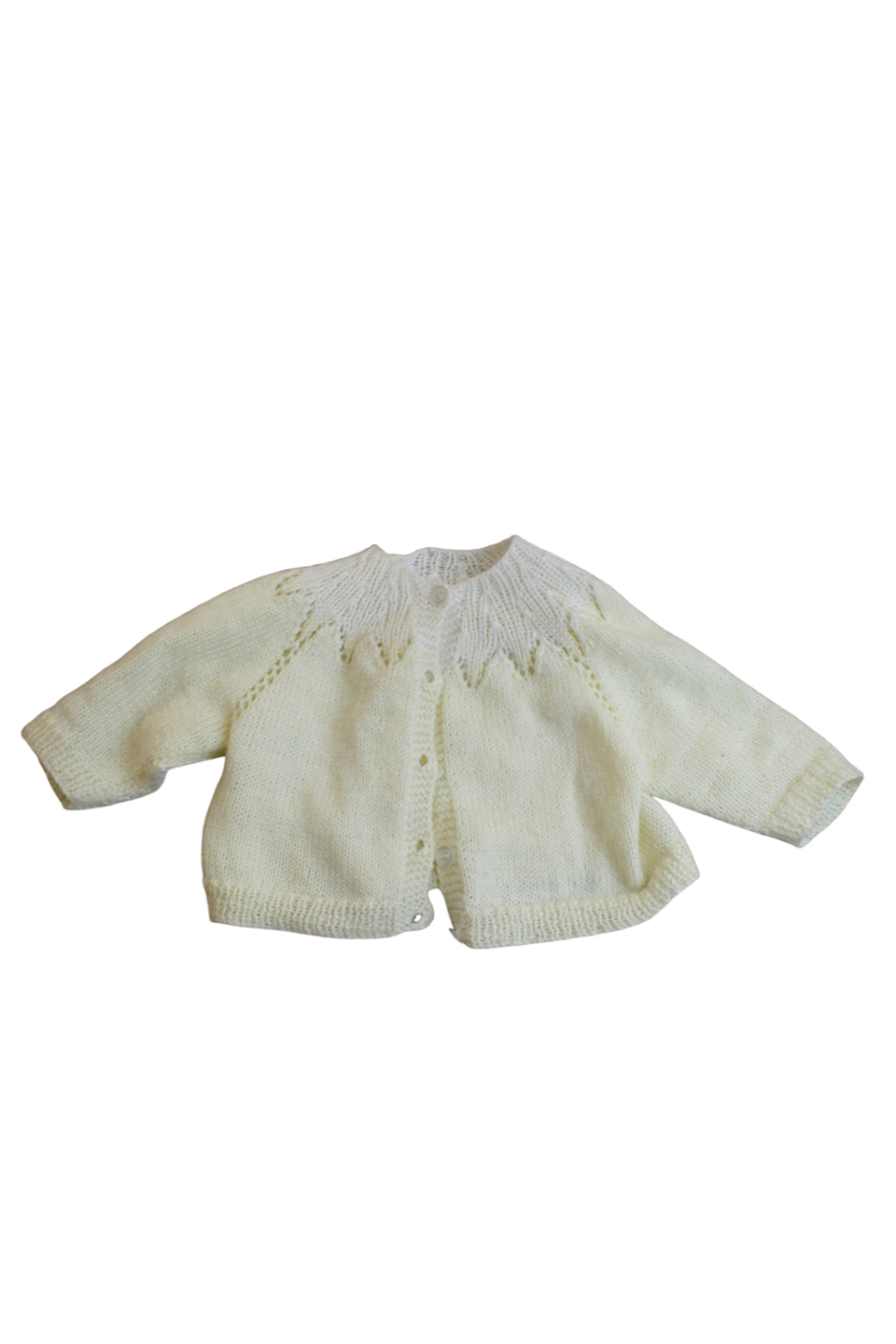 handmade Cardigan, Cream/ Yellow, 00