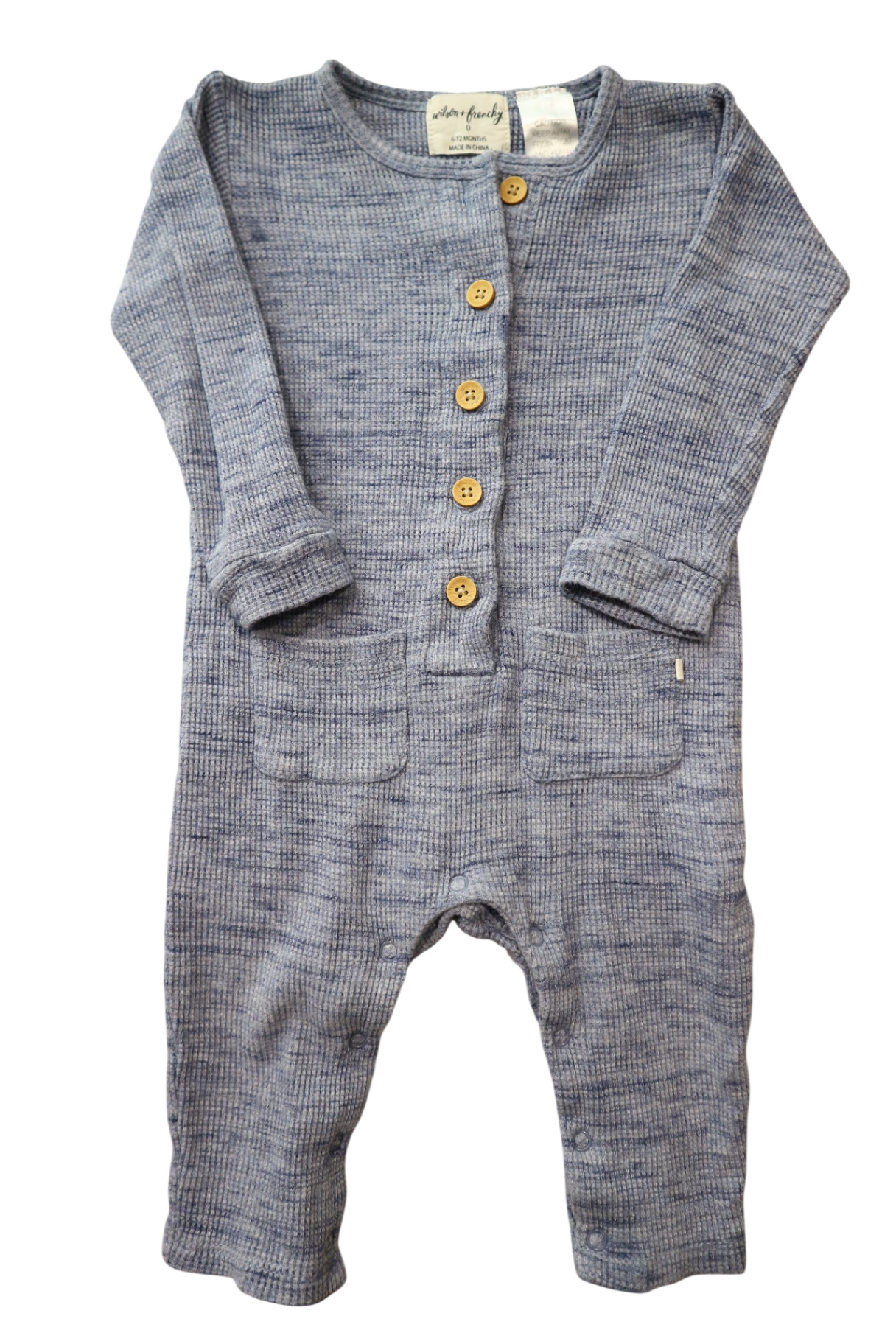 Wilson and Frenchy Playsuit, Blue-grey, 0