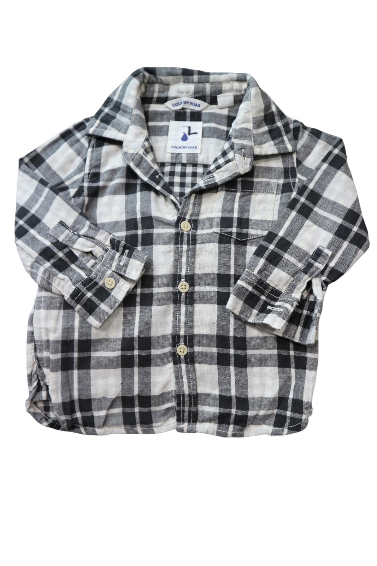 Country Road Shirt, Black, White, Grey, 00