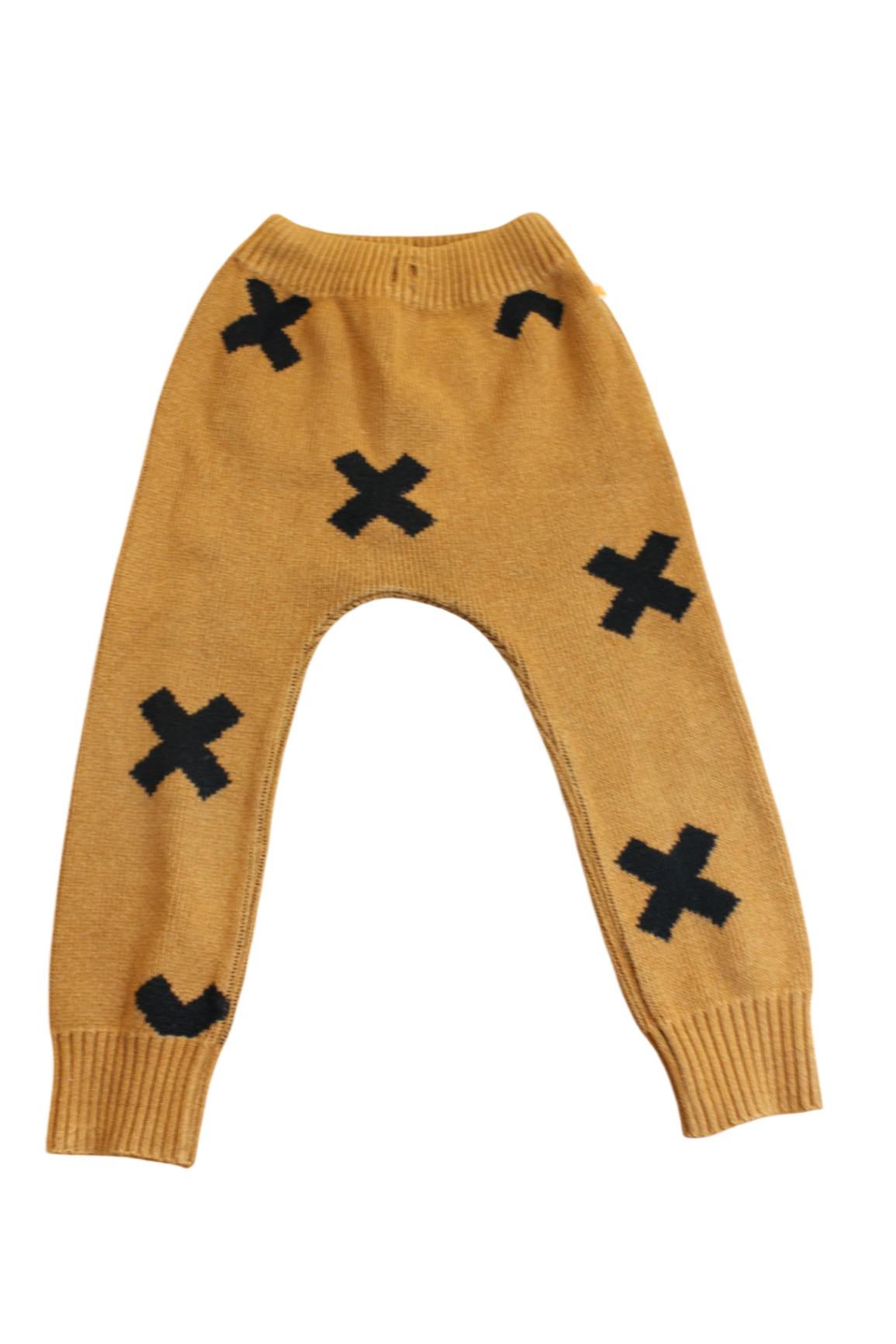 Tiny Cottons Knit Leggings, brown, 4