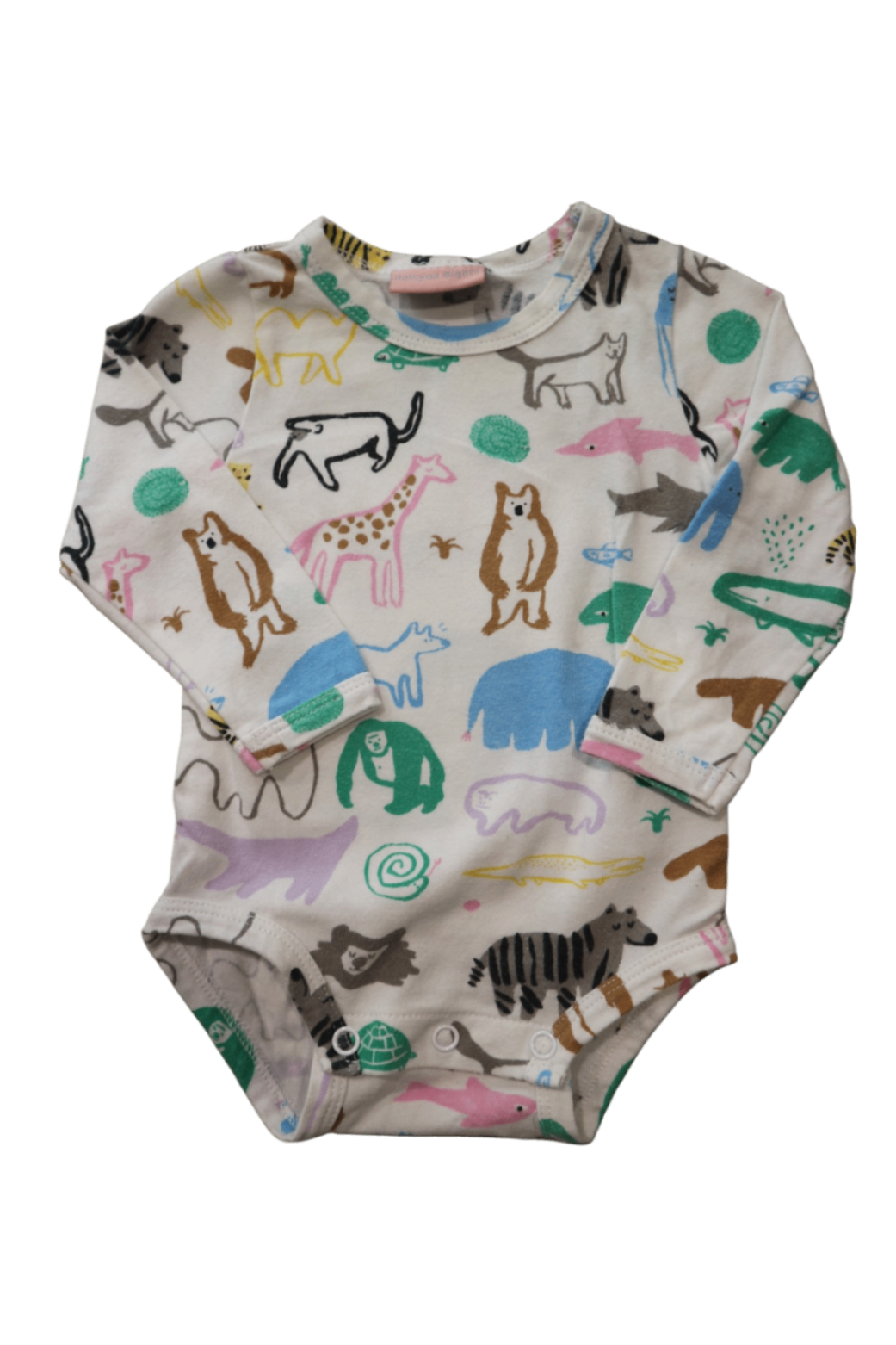 Halcyon Nights Bodysuit, Cream with multicolour animal print, 000