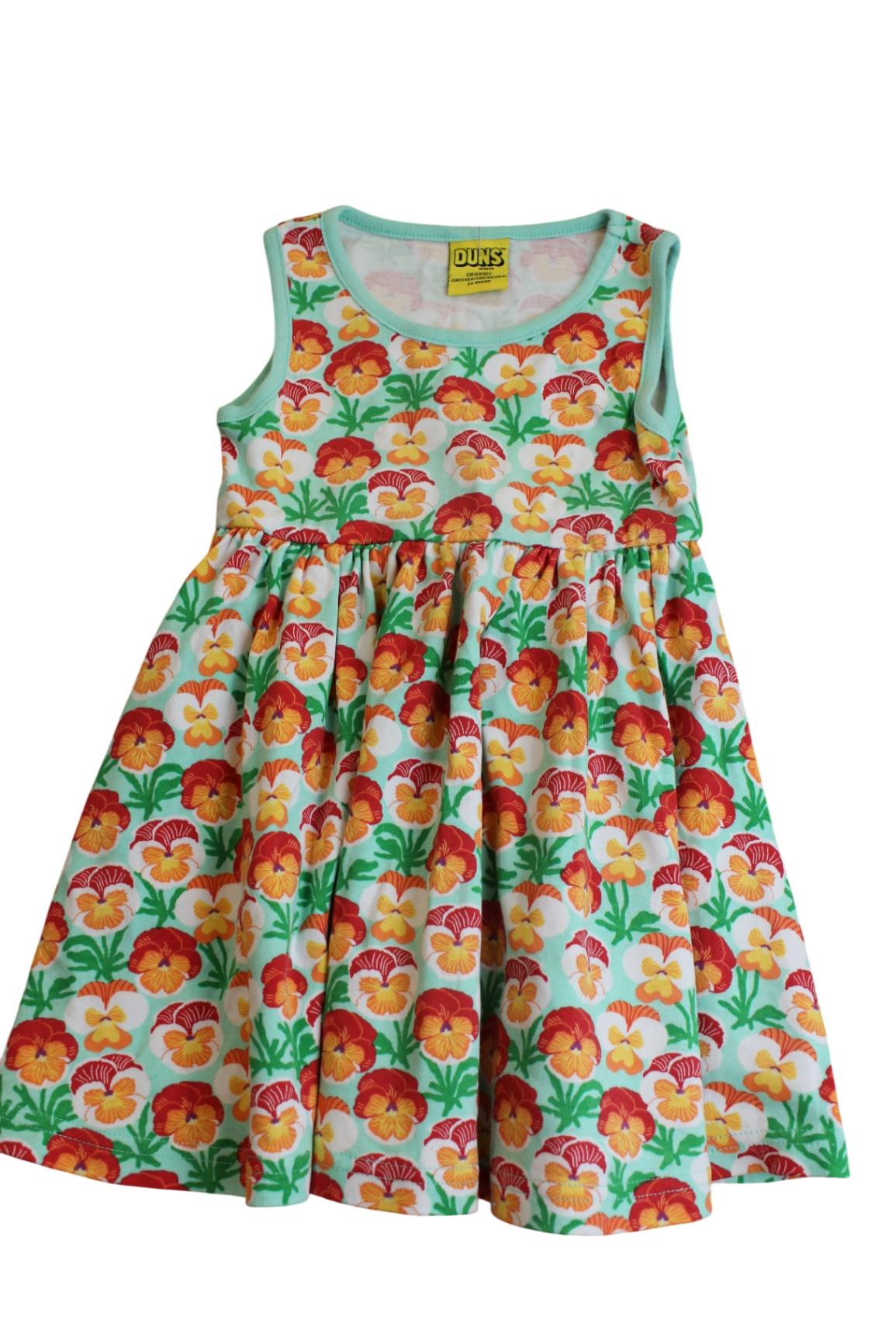 DUNS Dress, Mint green with multicolour floral print, 2