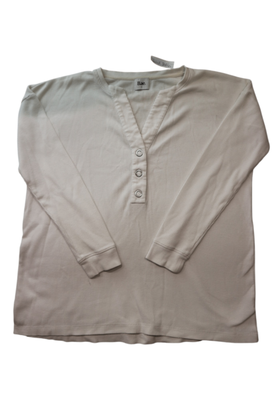Bae Long-Sleeve Maternity Top, White, Small/10