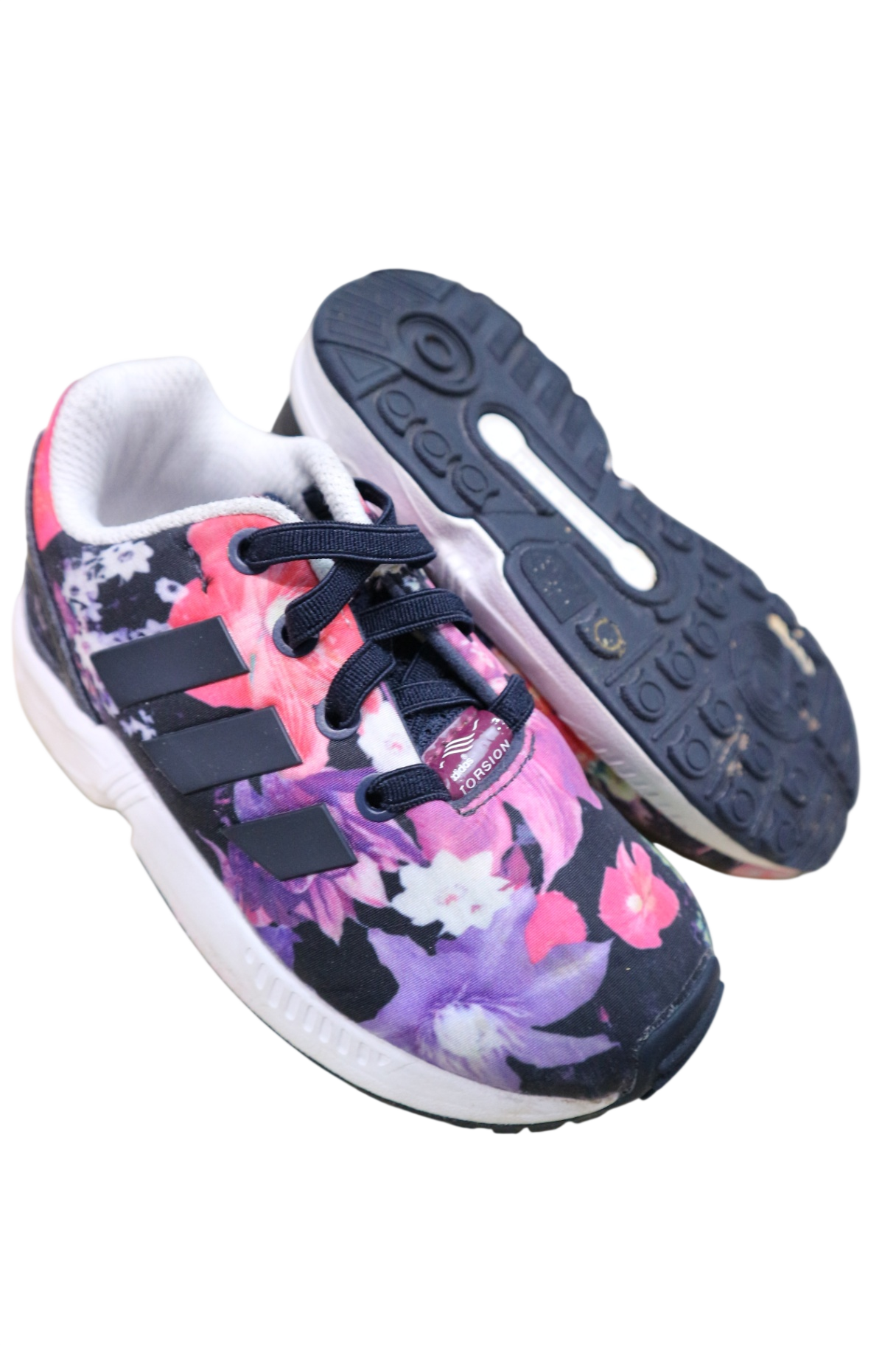 Adidas Sneakers, Black, pink, purple, white, US 7/EUR 23