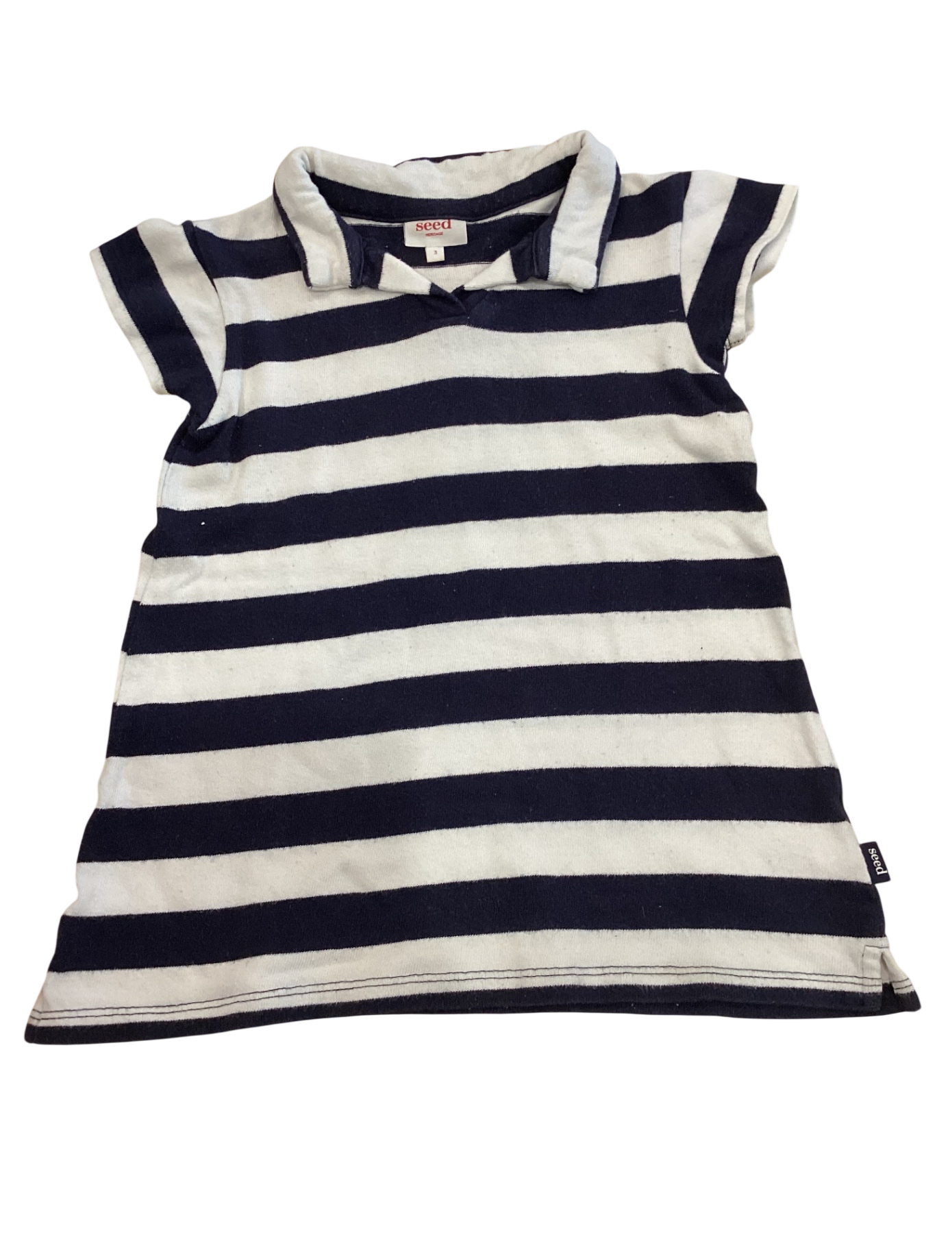 Seed Dress, Navy/White, 3