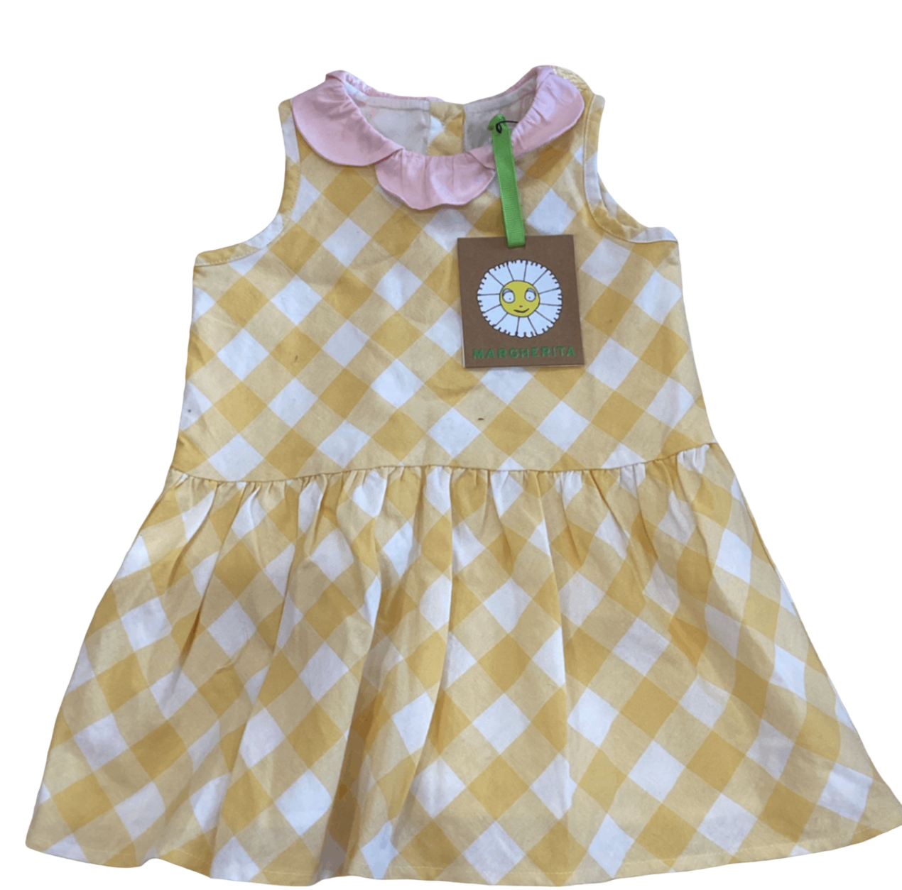 Margherita Dress, Yellow, 9-12m