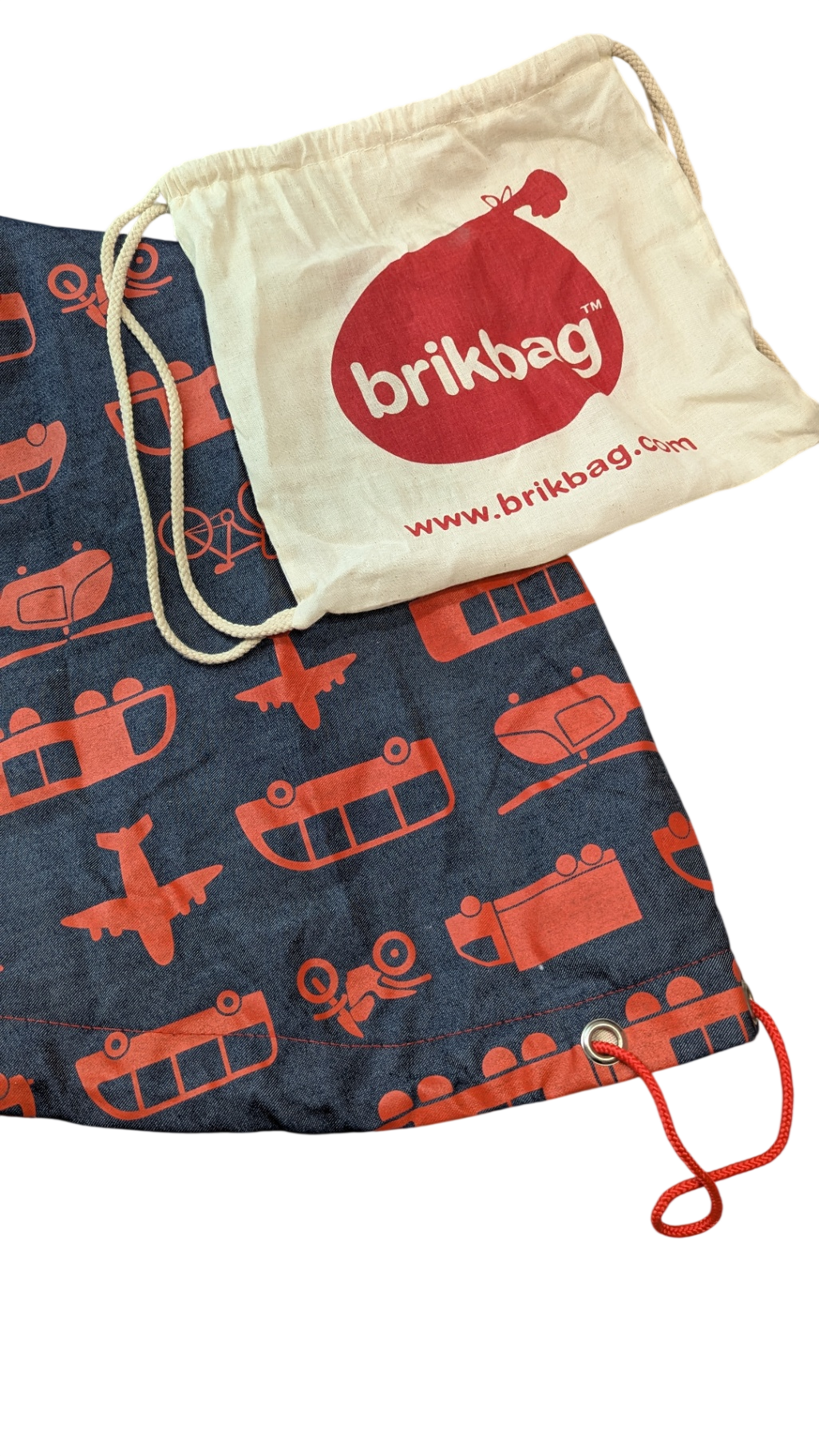 Brikbag Play mat/storage, Navy/Red,