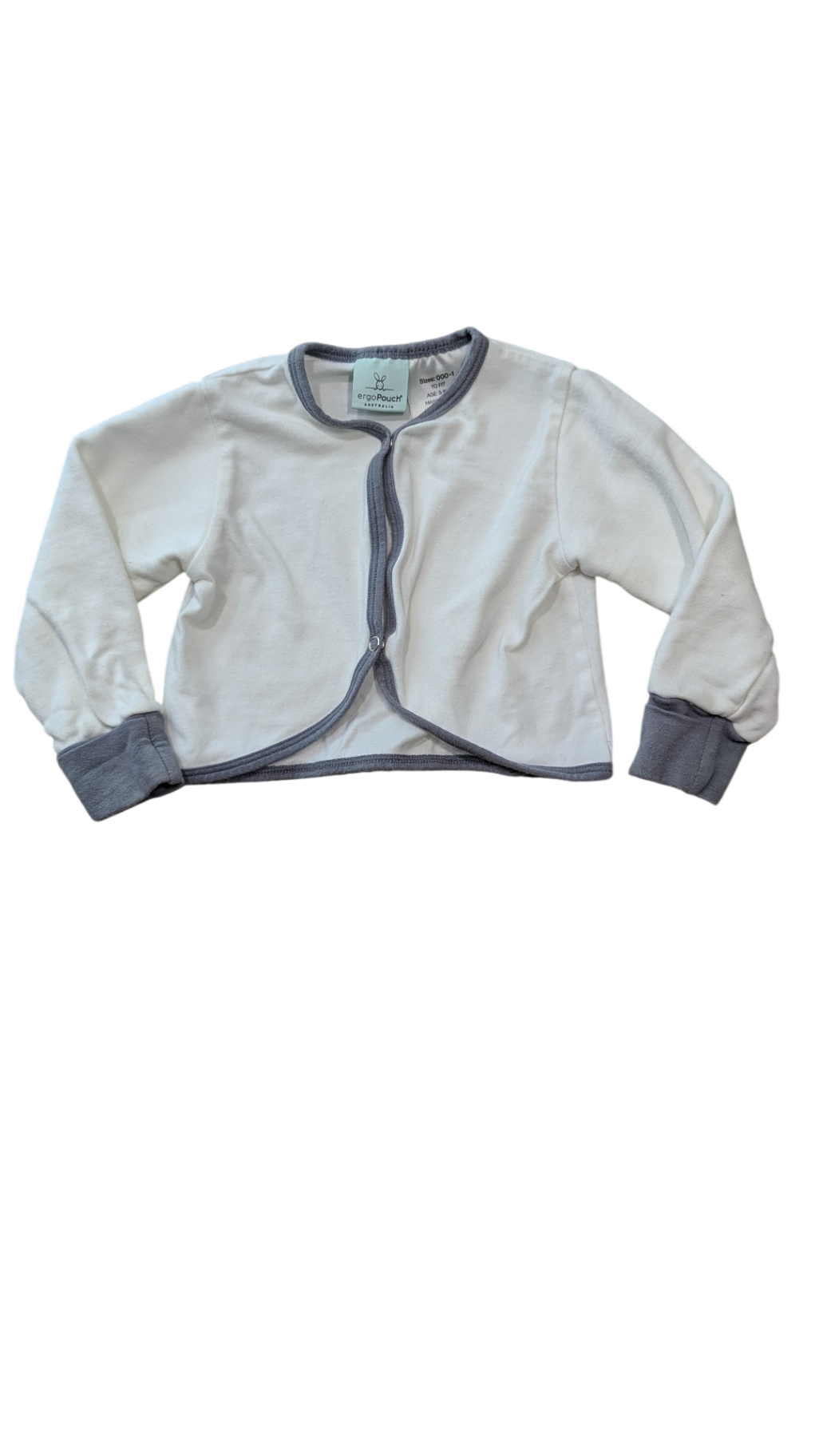 ergoPouch Cardigan, White and grey, 000-1
