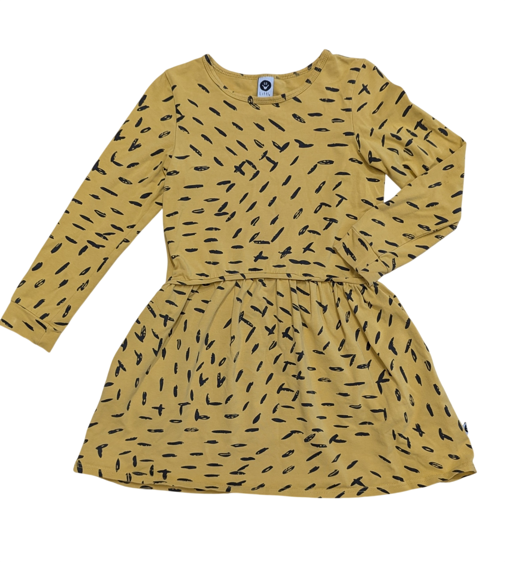 Littlehorn Dress, Yellow print, 8