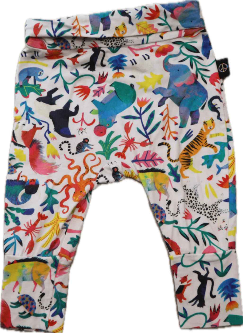 Kip&Co Leggings, White with multicolour print, 2