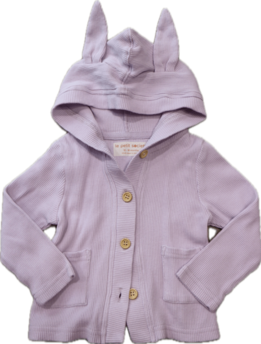 le petit society Cardigan, Light Lilac, 12-18 months