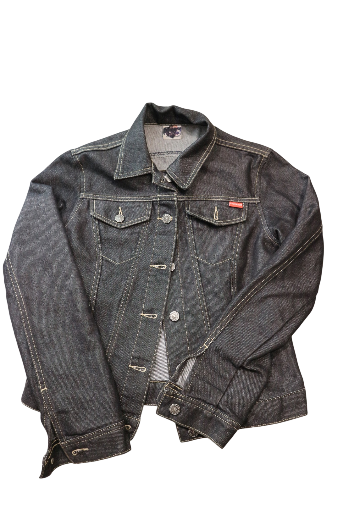 Fiorucci Jacket, Dark Blue, 10 (oversized)