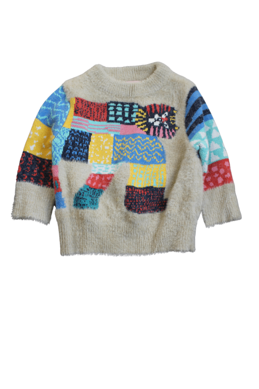 Halcyon Nights Jumper, Cream with multicolour pattern, 1