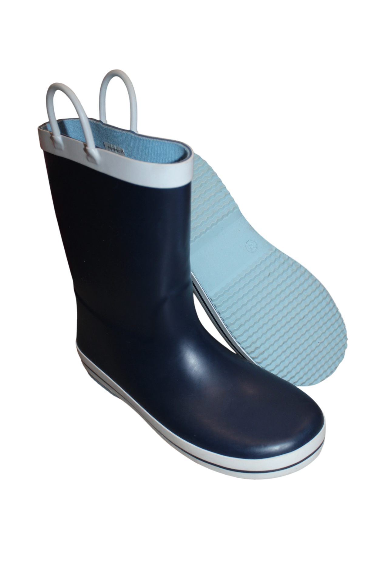 Ciao Rain Boots, Navy blue and light blue, US 4/EUR 35