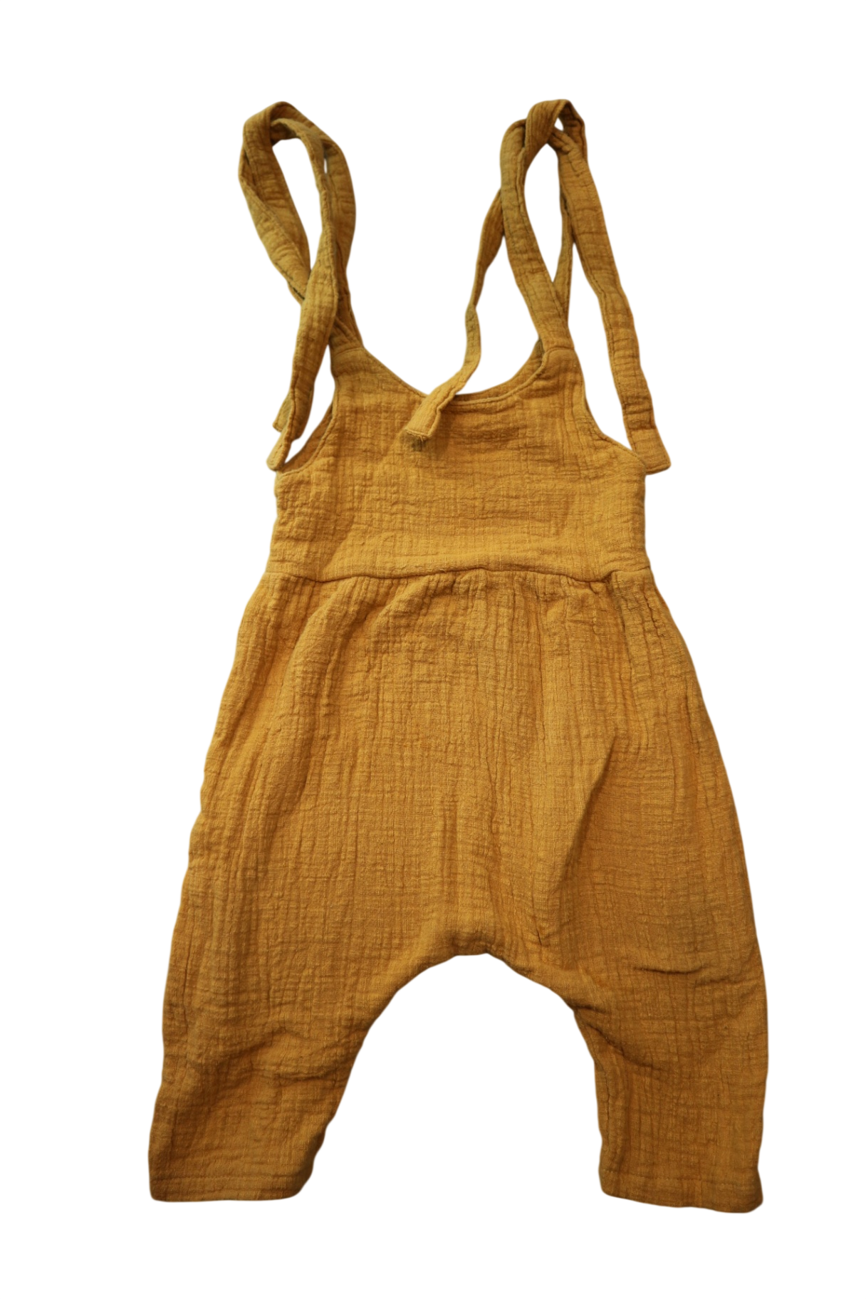 Luca the Label Playsuit, Mustard yellow, 6-9m