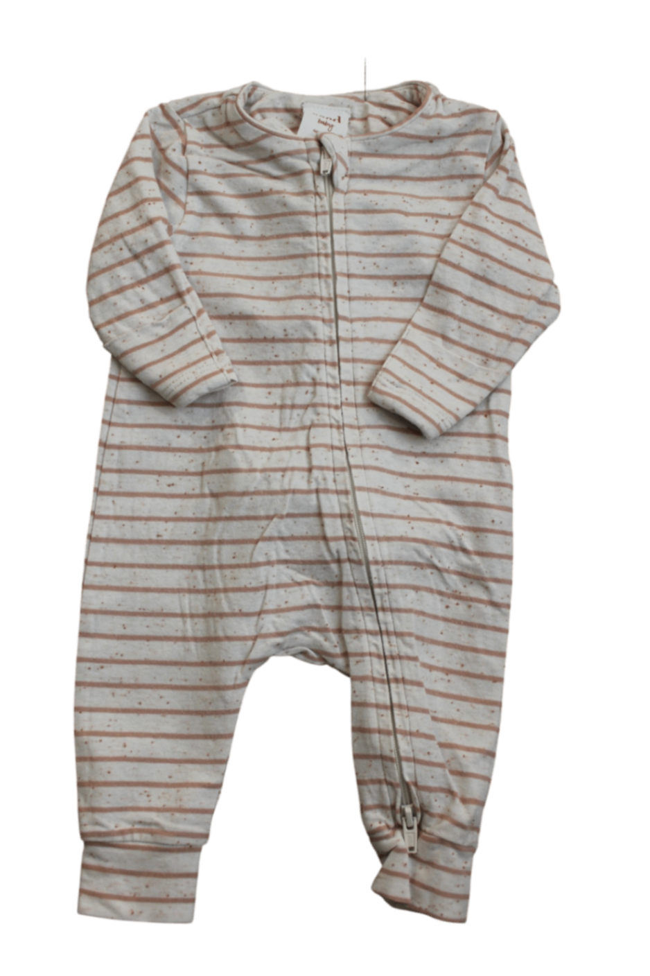 Seed Jumpsuit, Cream with peach stripes, 0000